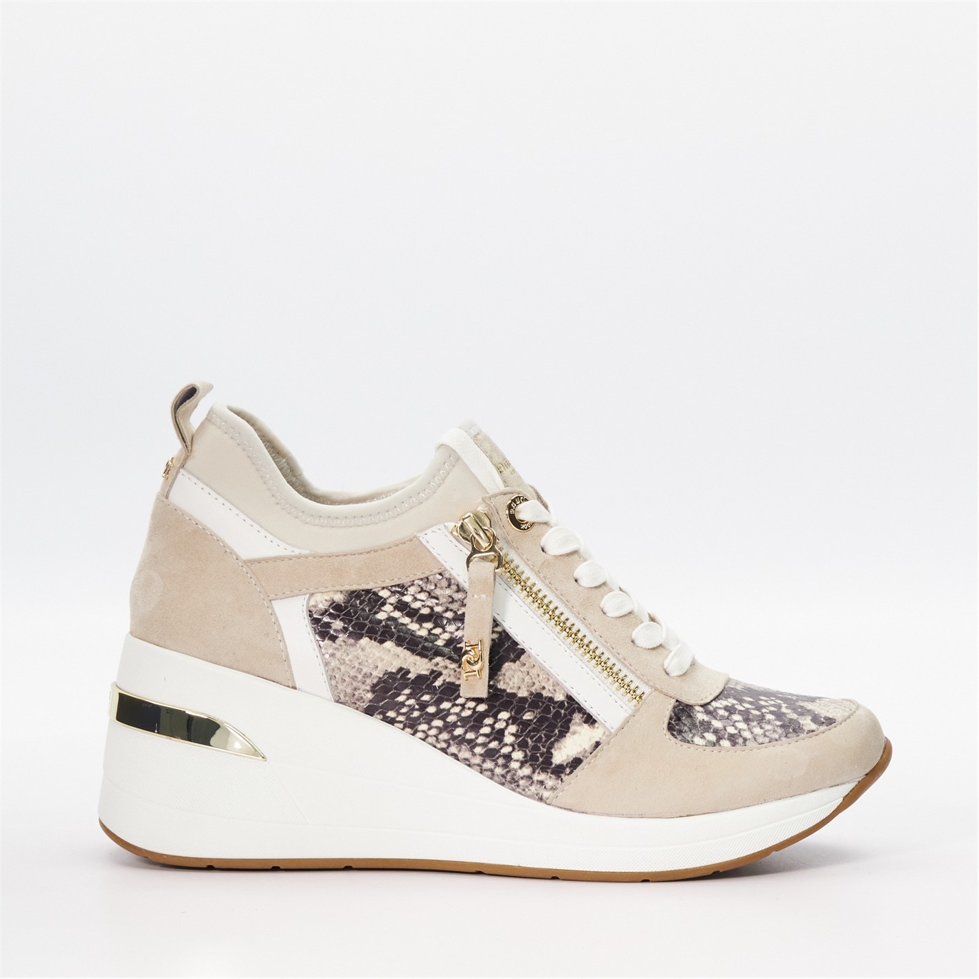 Dune London Eilisia Wedge Trainers Natural FRASERS