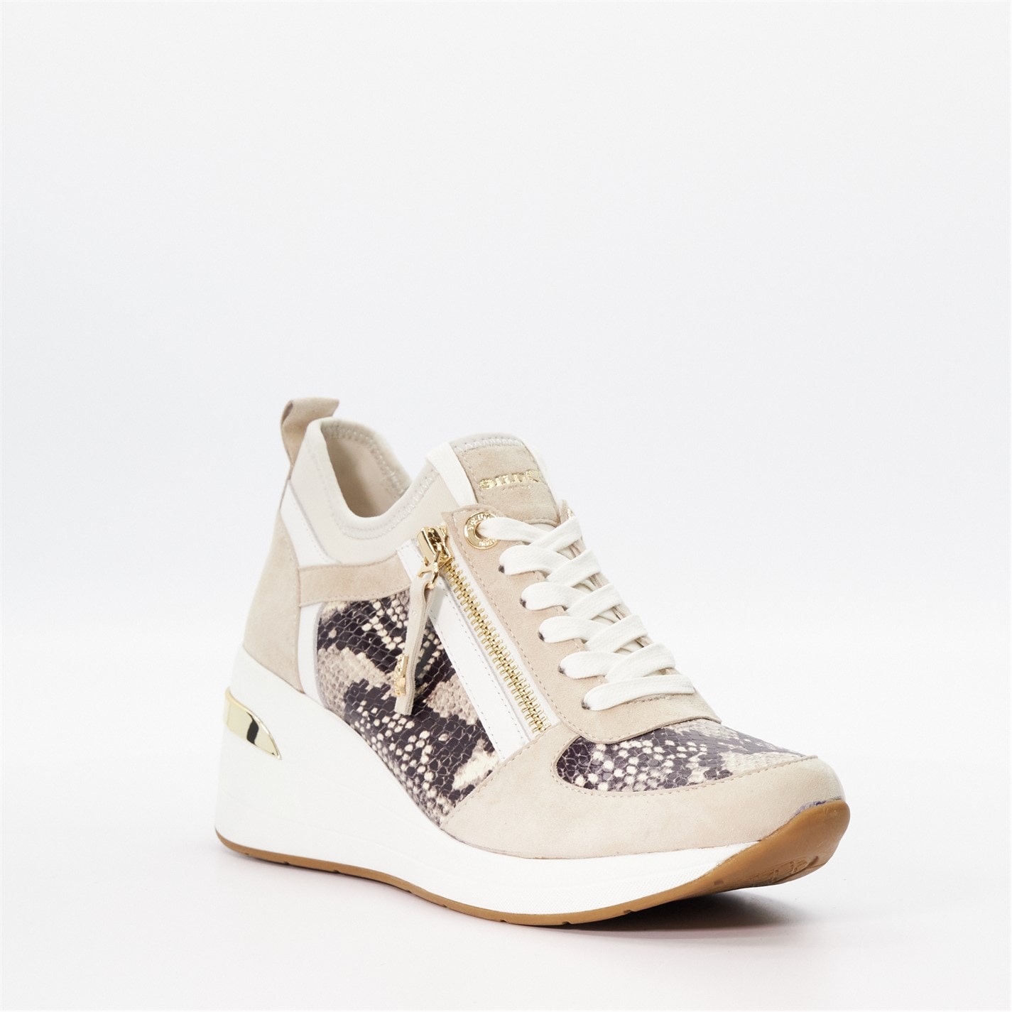 Dune London Eilisia Wedge Trainers Natural FRASERS