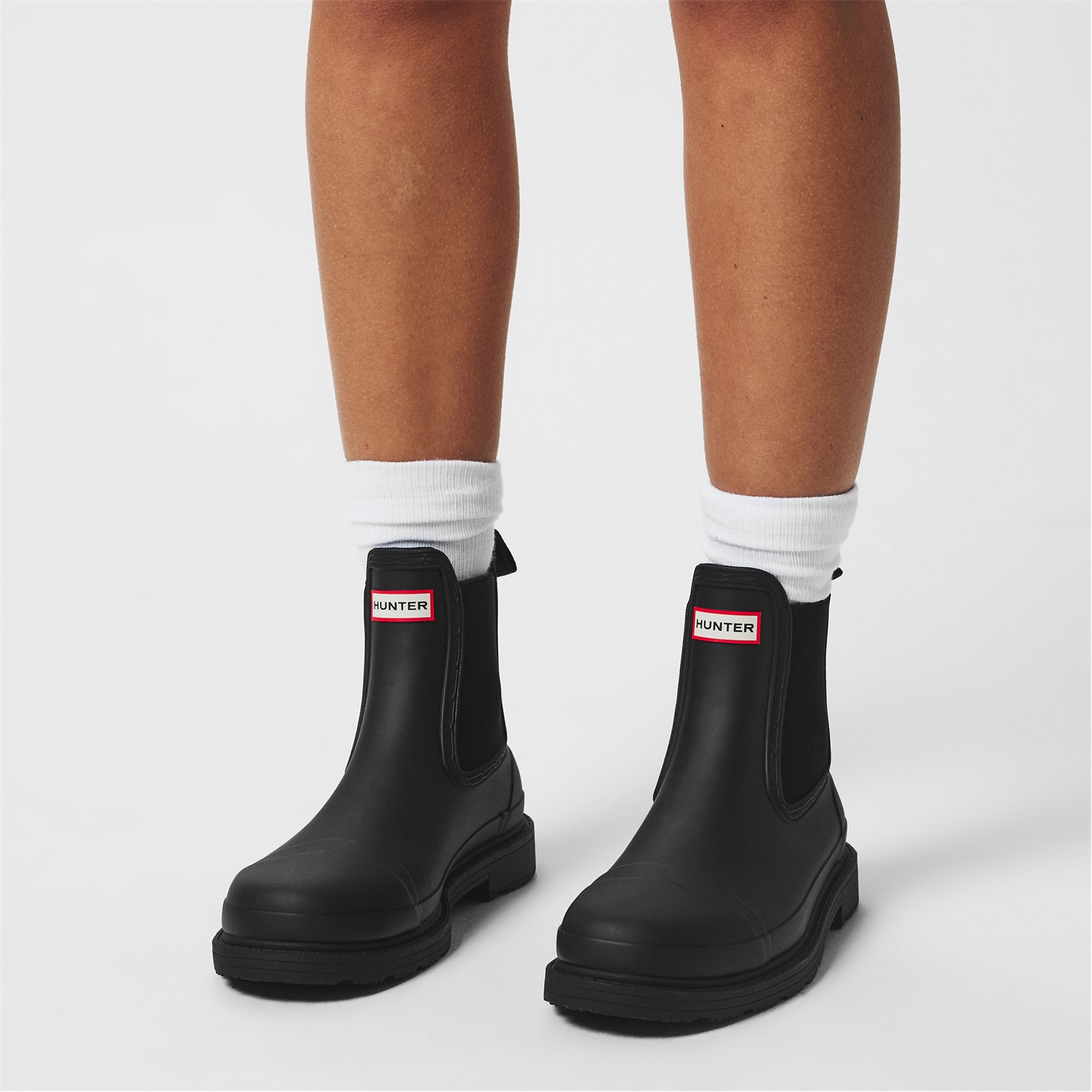 Hunter Comando Chelsea Wellington Boots Black FRASERS Ireland