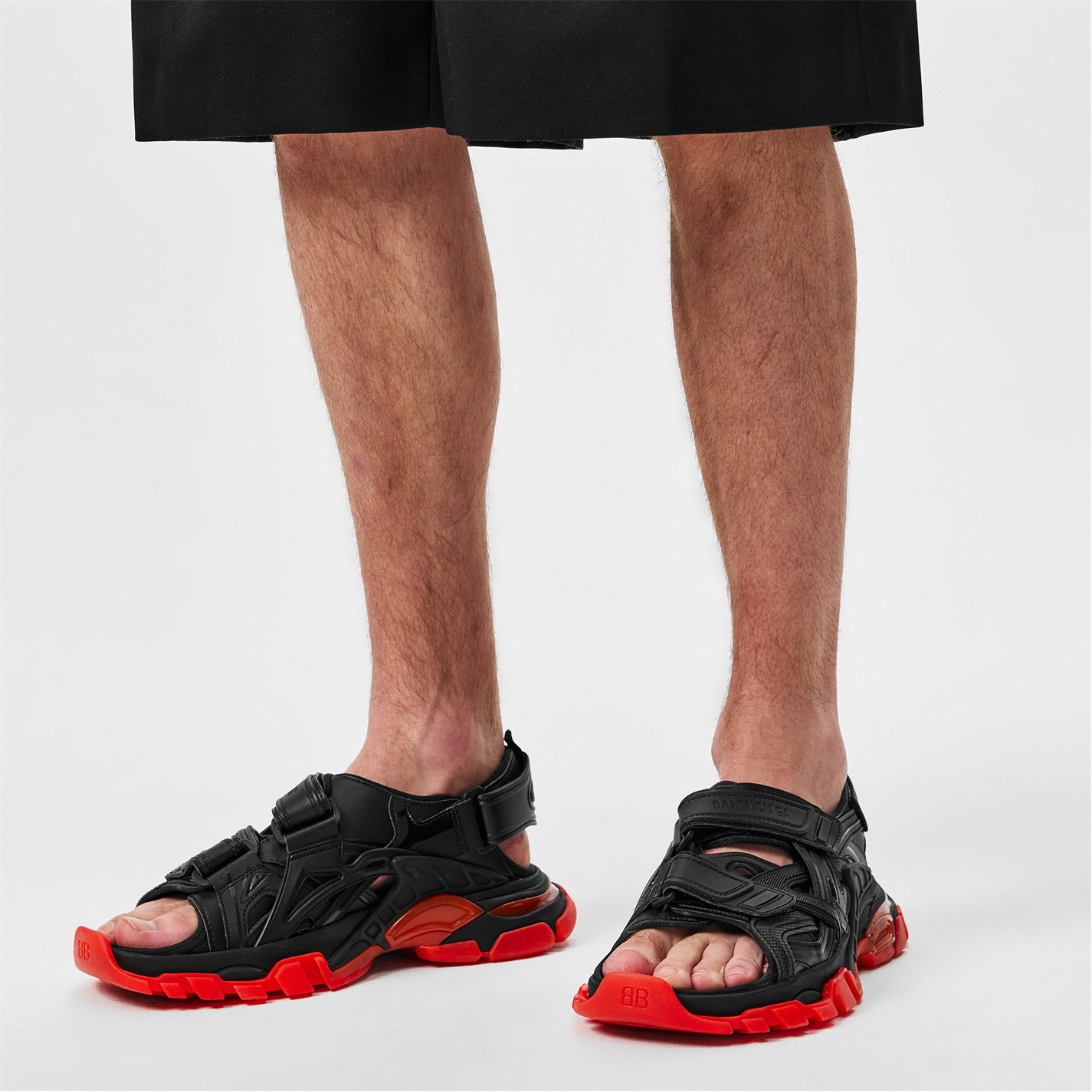 BALENCIAGA | Track Sandals | Black/Red | FRASERS Ireland