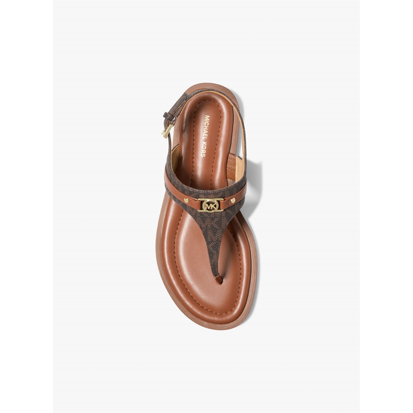 MICHAEL Michael Kors | Jinx Logo Flip Flops | Brn/Plgold | FRASERS