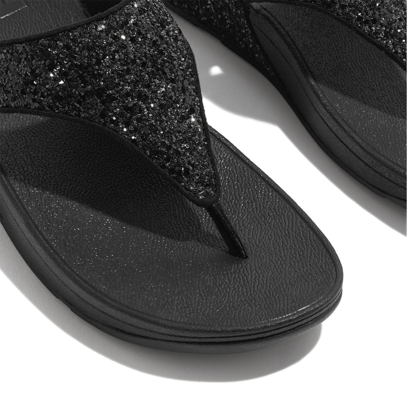 Fitflop | Lulu Glitter Sandals | Black Glitter | FRASERS