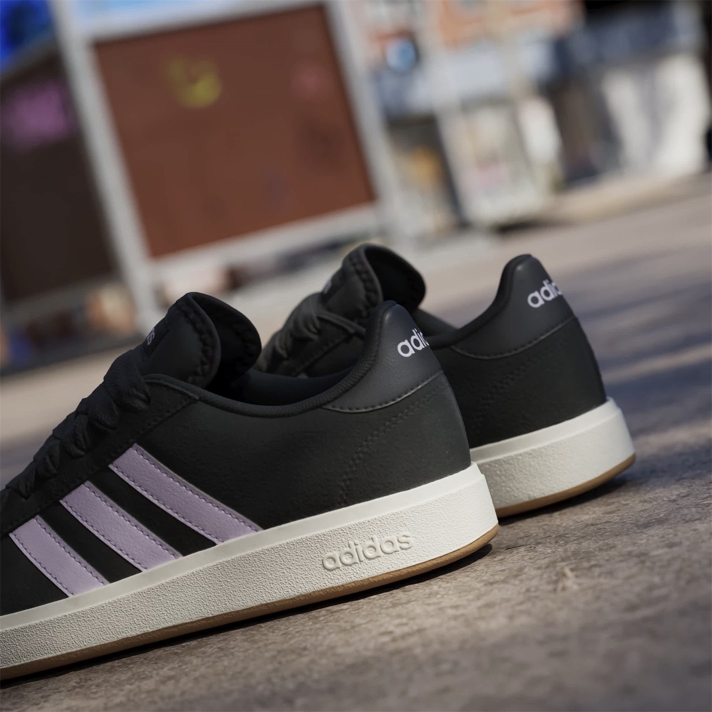 adidas gazelle silver green womens adidas Women's Grand Court 2.0 Sneakers | Black/White
