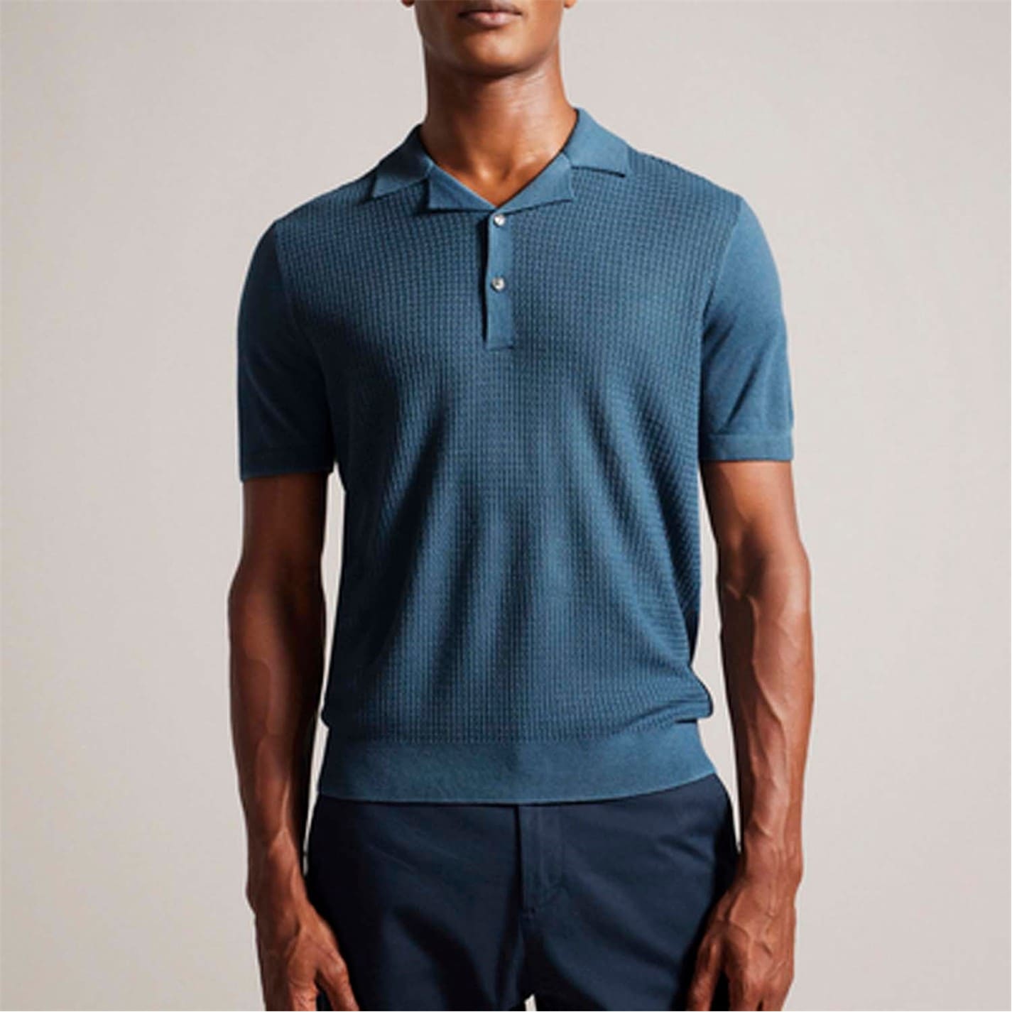 Suéter Ted Baker De Punto Texturizado - Gris