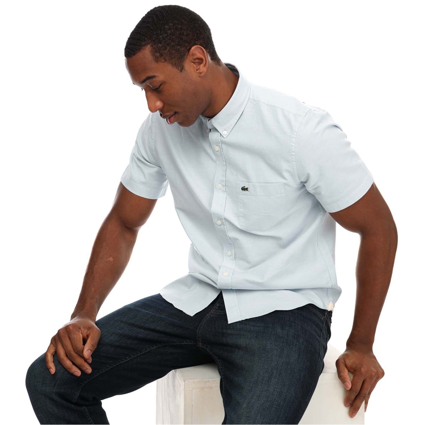 Lacoste | Regular Fit Cotton Shirt | Light Blue | FRASERS