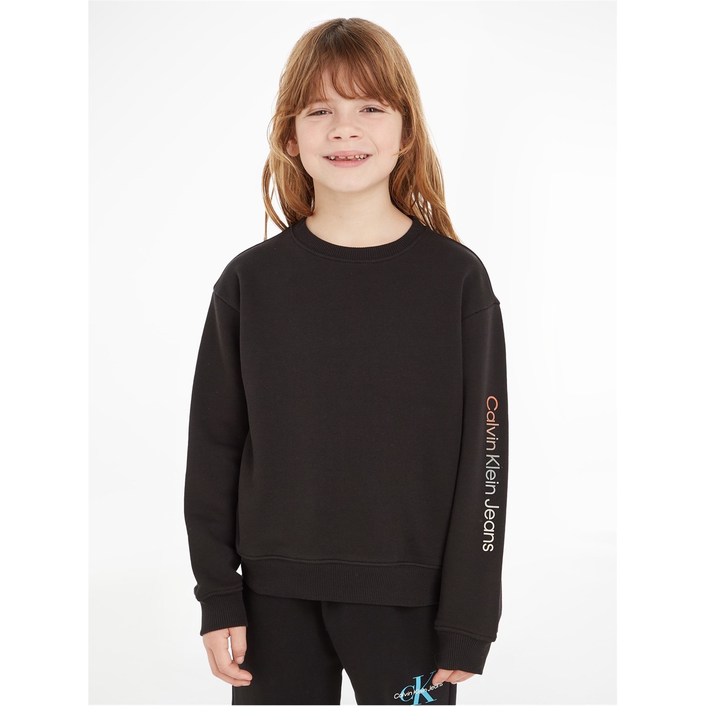 Calvin Klein Jeans Logo Sweatshirt Juniors Black Beh FRASERS