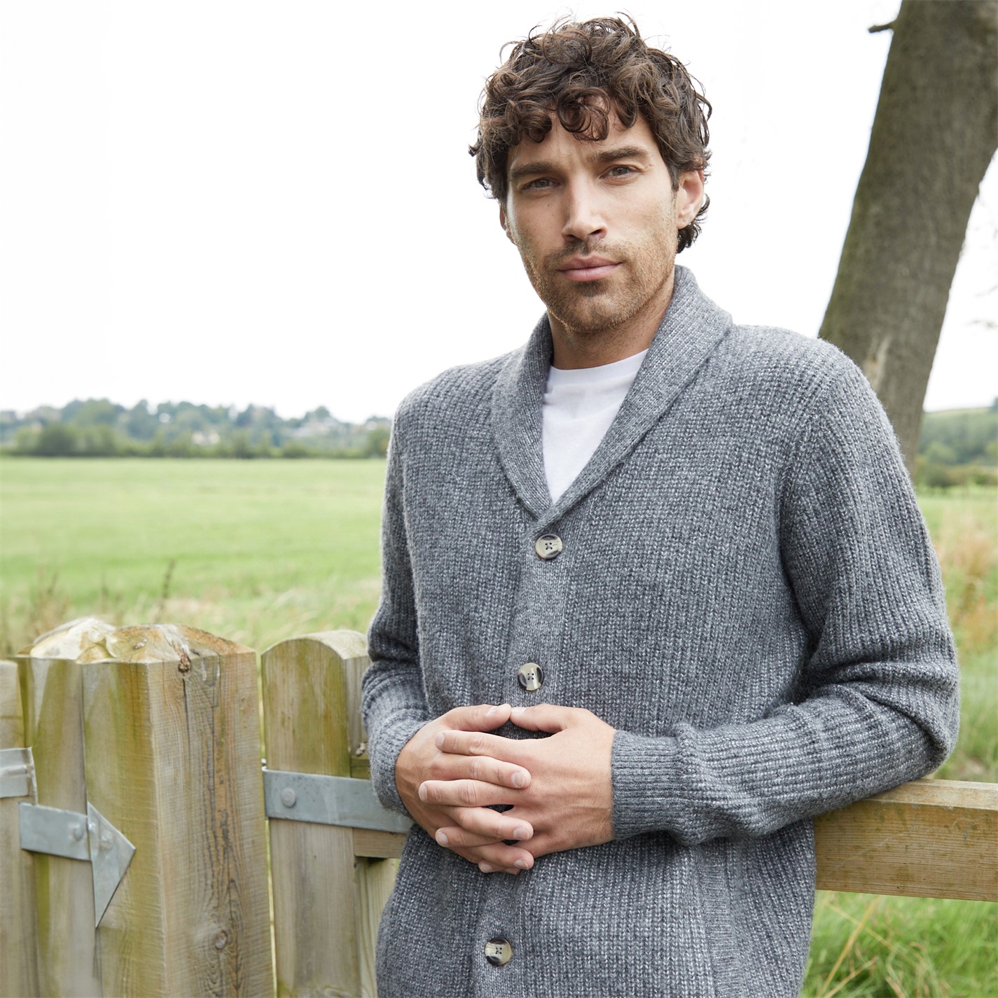 threadbare shawl collar cardigan