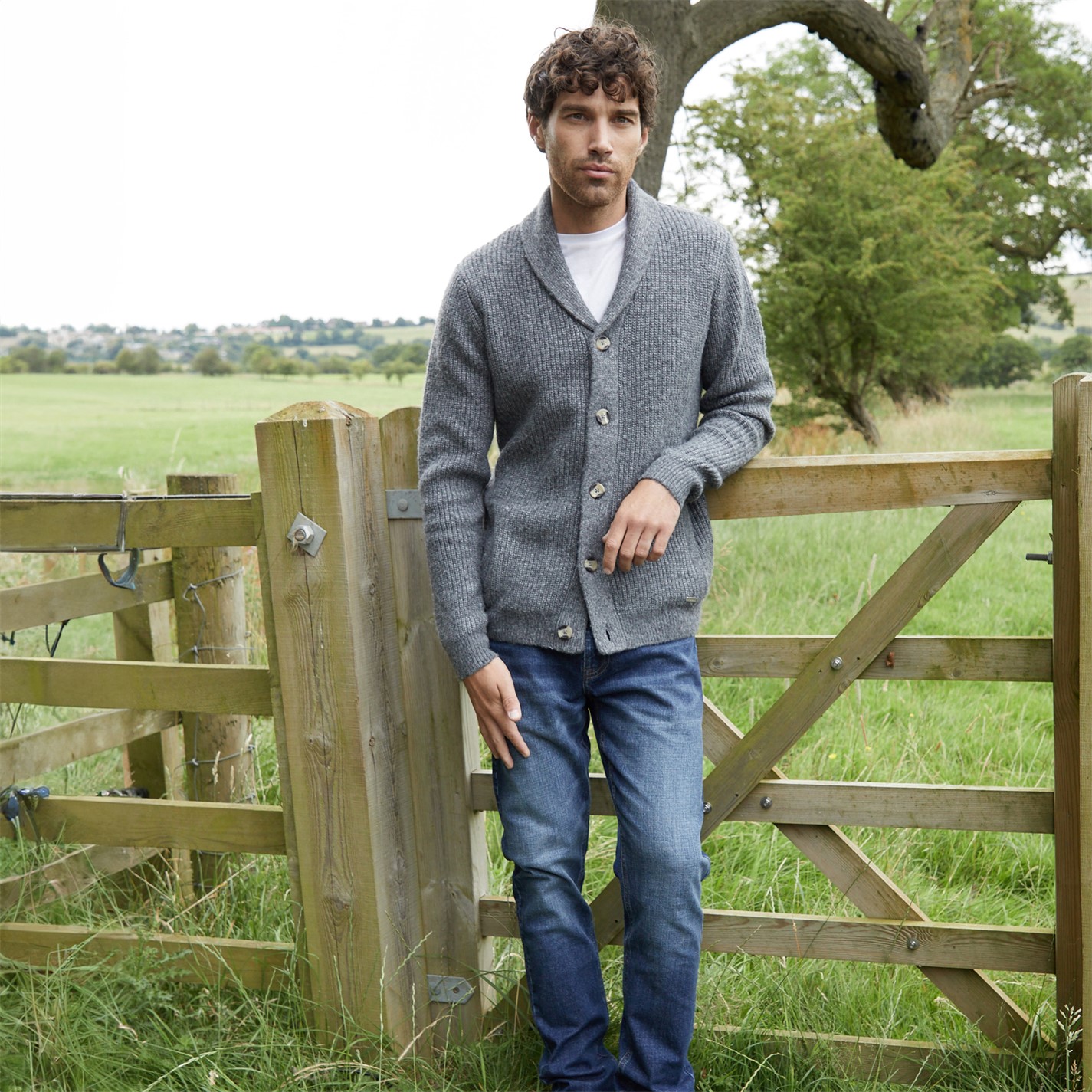 threadbare shawl collar cardigan