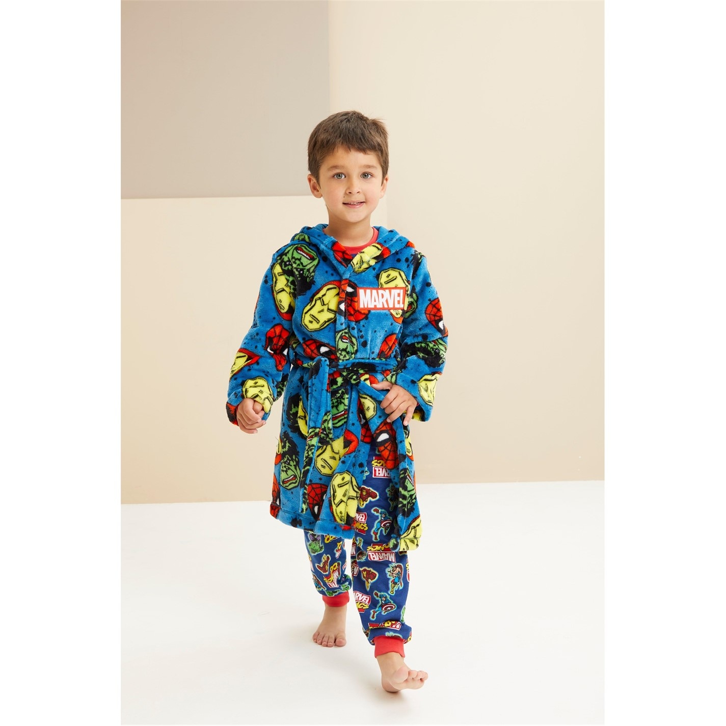 Character Marvel Boys Fleece Robe Blue Frasers