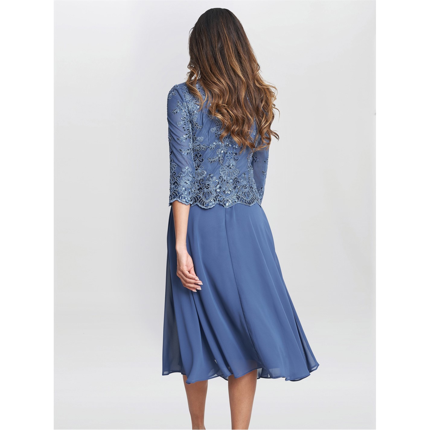 Gina Bacconi Blue Lace Dress Buy Gina Bacconi Blue Leona Sequin