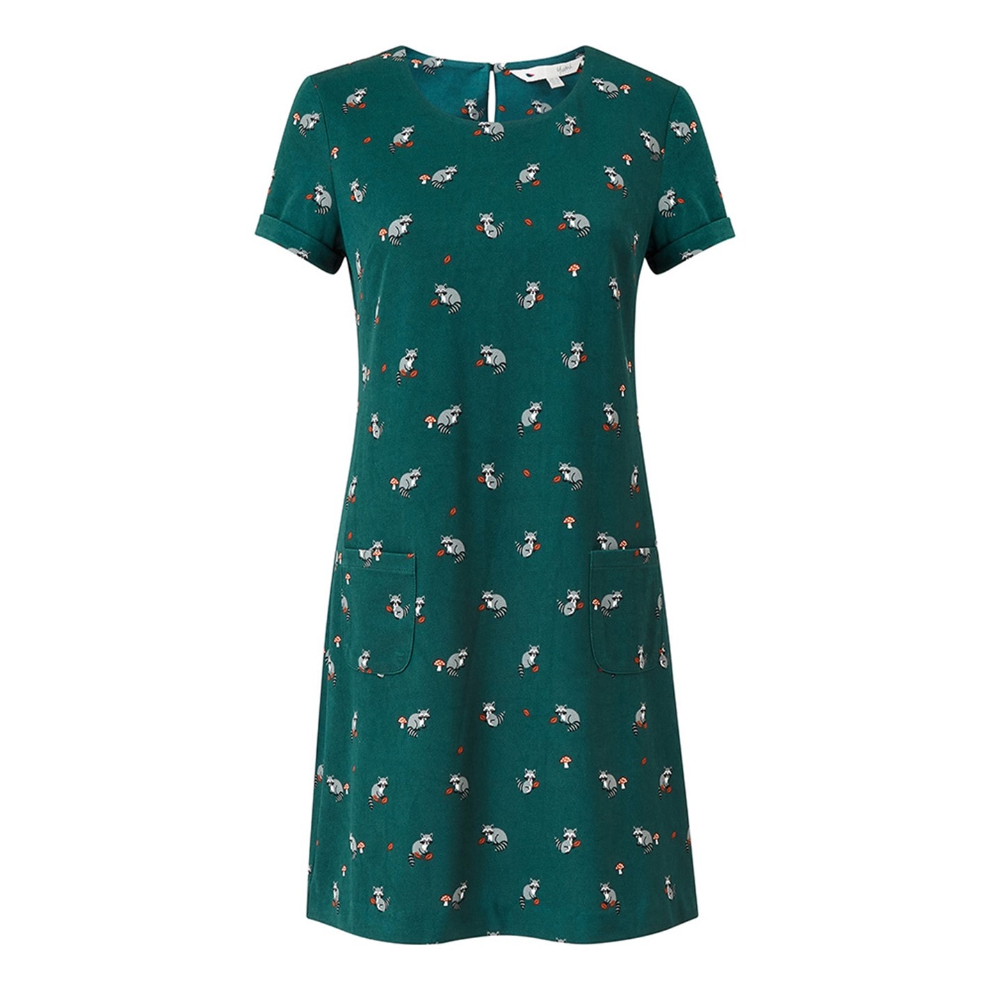 Yumi Green Racoon Tunic Dress Green FRASERS Ireland