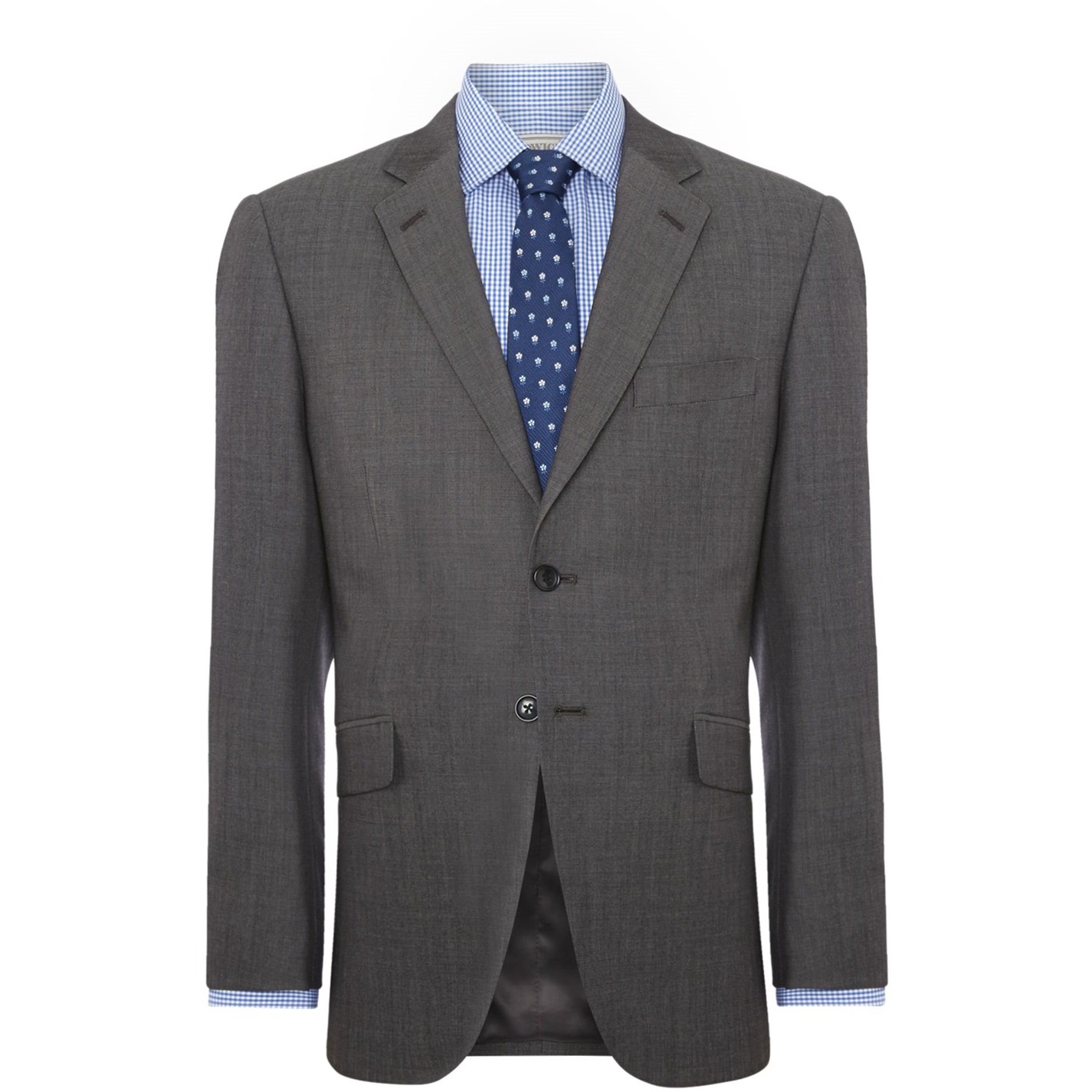 Howick Derry Notch Lapel Pindot Suit Jacket Charcoal FRASERS