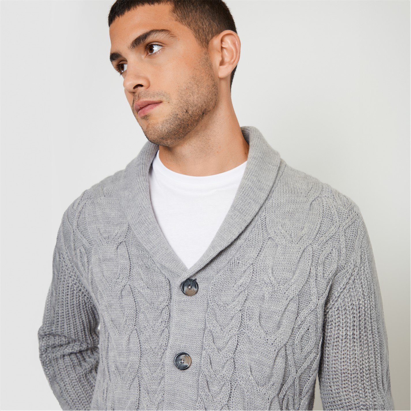 threadbare shawl collar cardigan