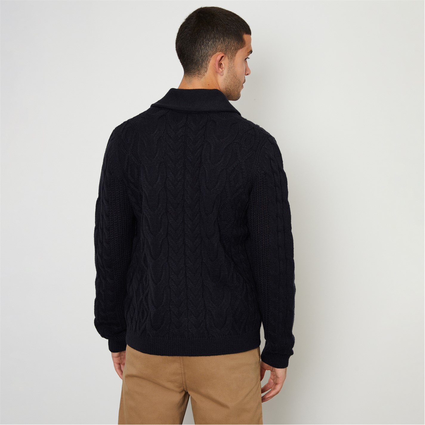 threadbare shawl collar cardigan