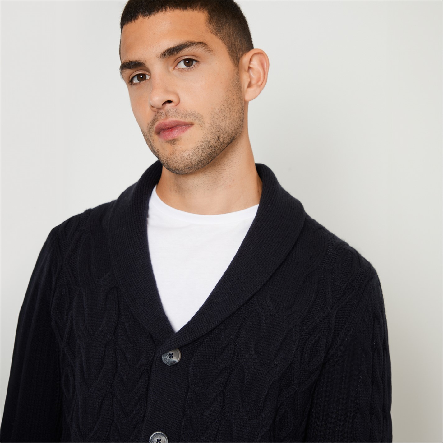 threadbare shawl collar cardigan