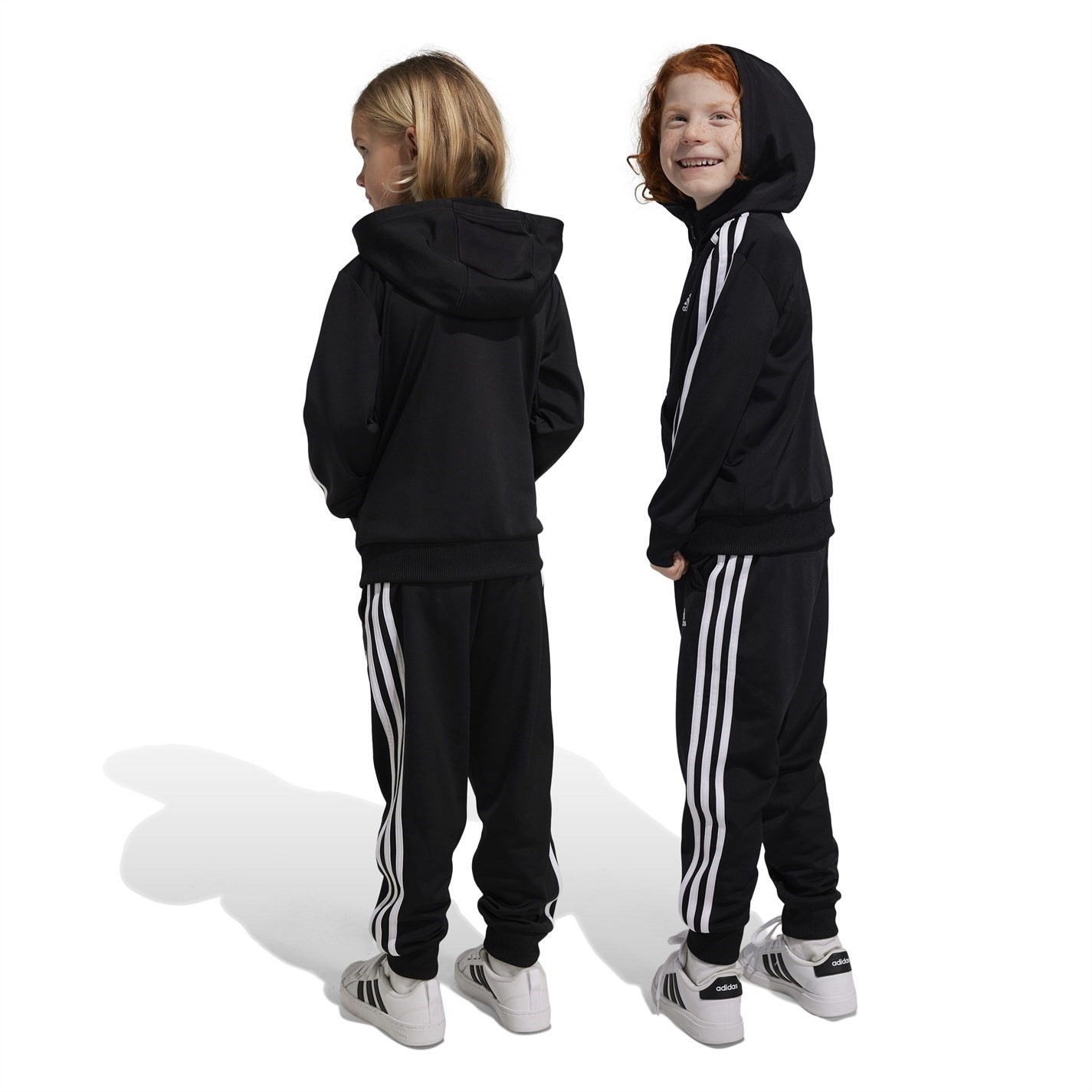 adidas Stripe Poly Tracksuit Poly Tracksuits House of Fraser
