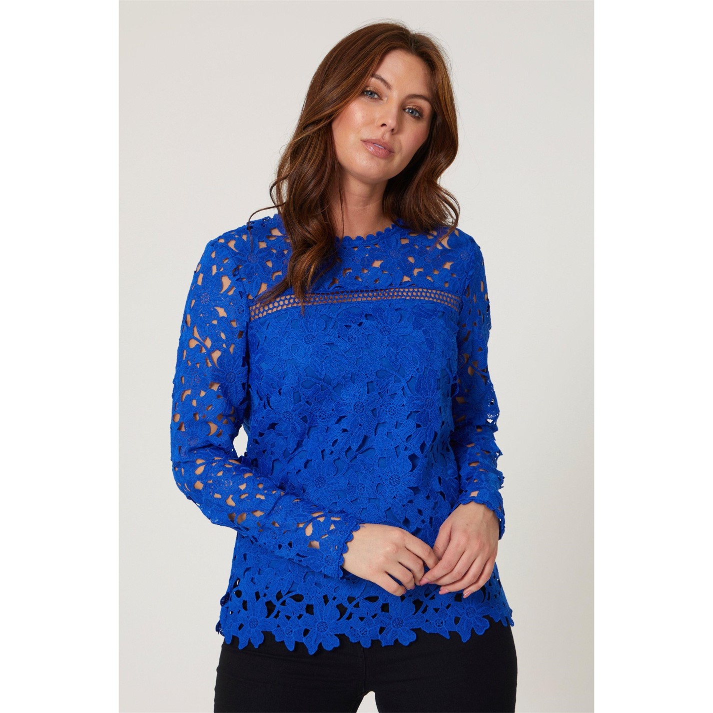 Bibi Long Sleeve Lace Top