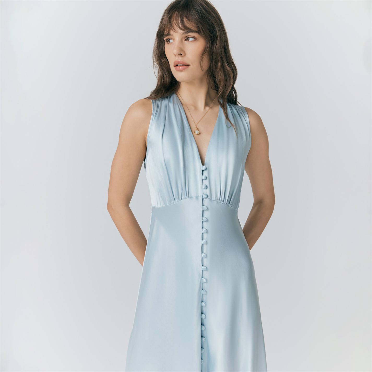 ghost river maxi dress Ghost | Women's River Maxi Dress | Light Blue