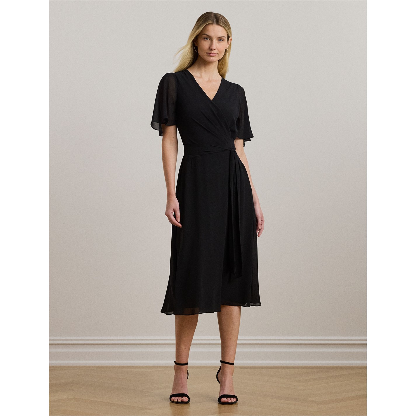 green tulle long prom dress a line evening dress Lauren Ralph Lauren Denim A-Line Shirtdress – Dark Rinse Wash – Vanessa Jane main image 1