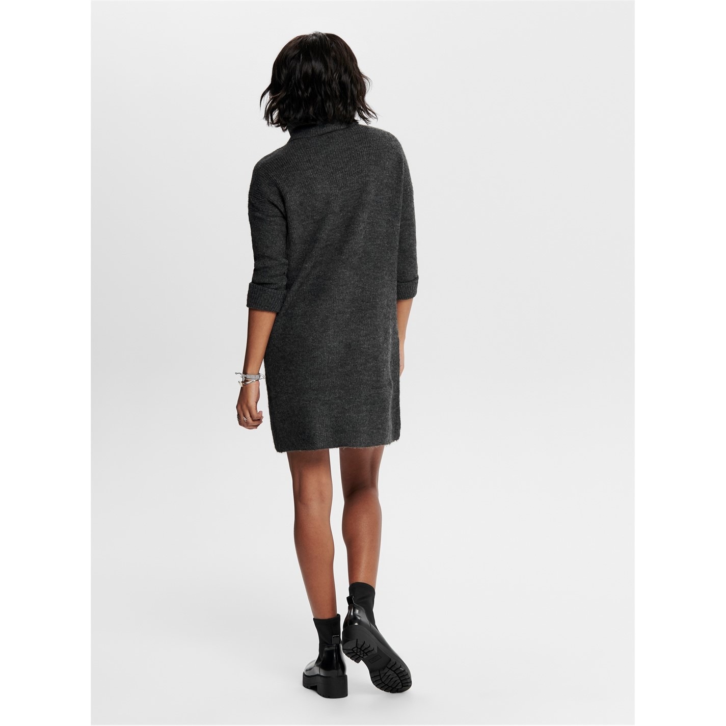slim fit dress slacks Maisie Cowl Neck Sweater Dress