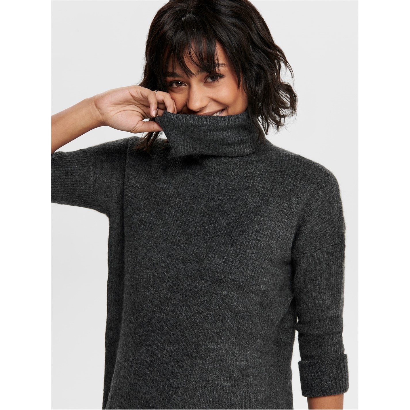 grey cowl neck jumper dress Buy Women's Clothing Grey Jumper Dress Roll Neck Online