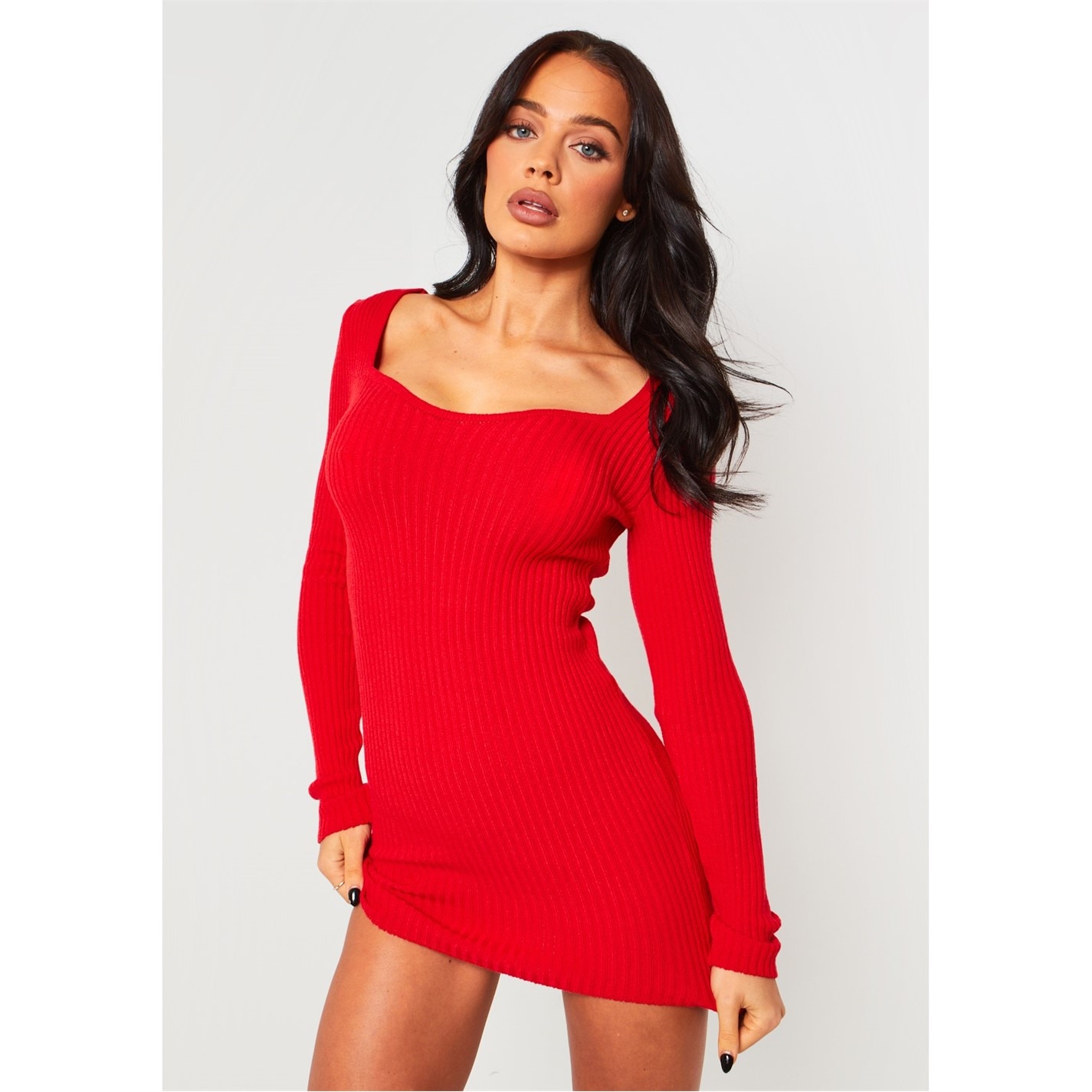 missy empire knit dress Missyempire metallic knitted lace up back side slit midi dress in gold