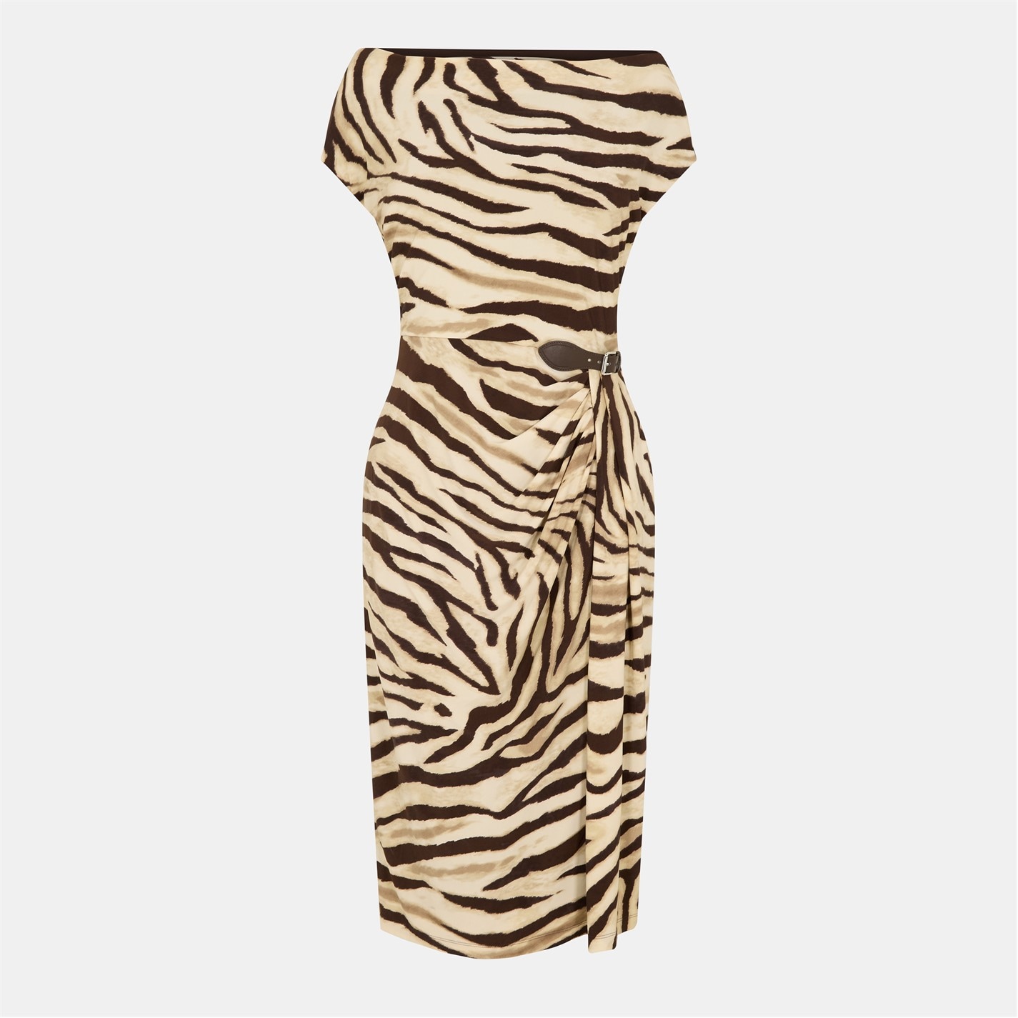 Lauren by Ralph Lauren Women's Real Leather Hullen A-Line Dress