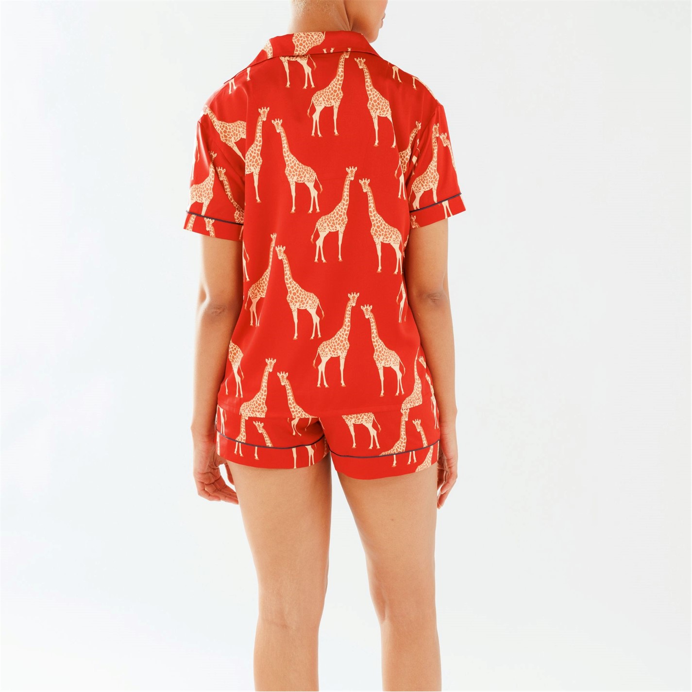 Chelsea Peers Short PJ Set Red/Giraffe House of Fraser