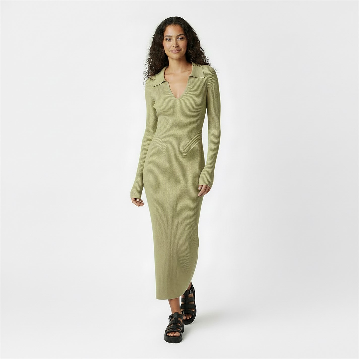 Jack Wills | Polo Midi Dress | Laurel Green | FRASERS Ireland