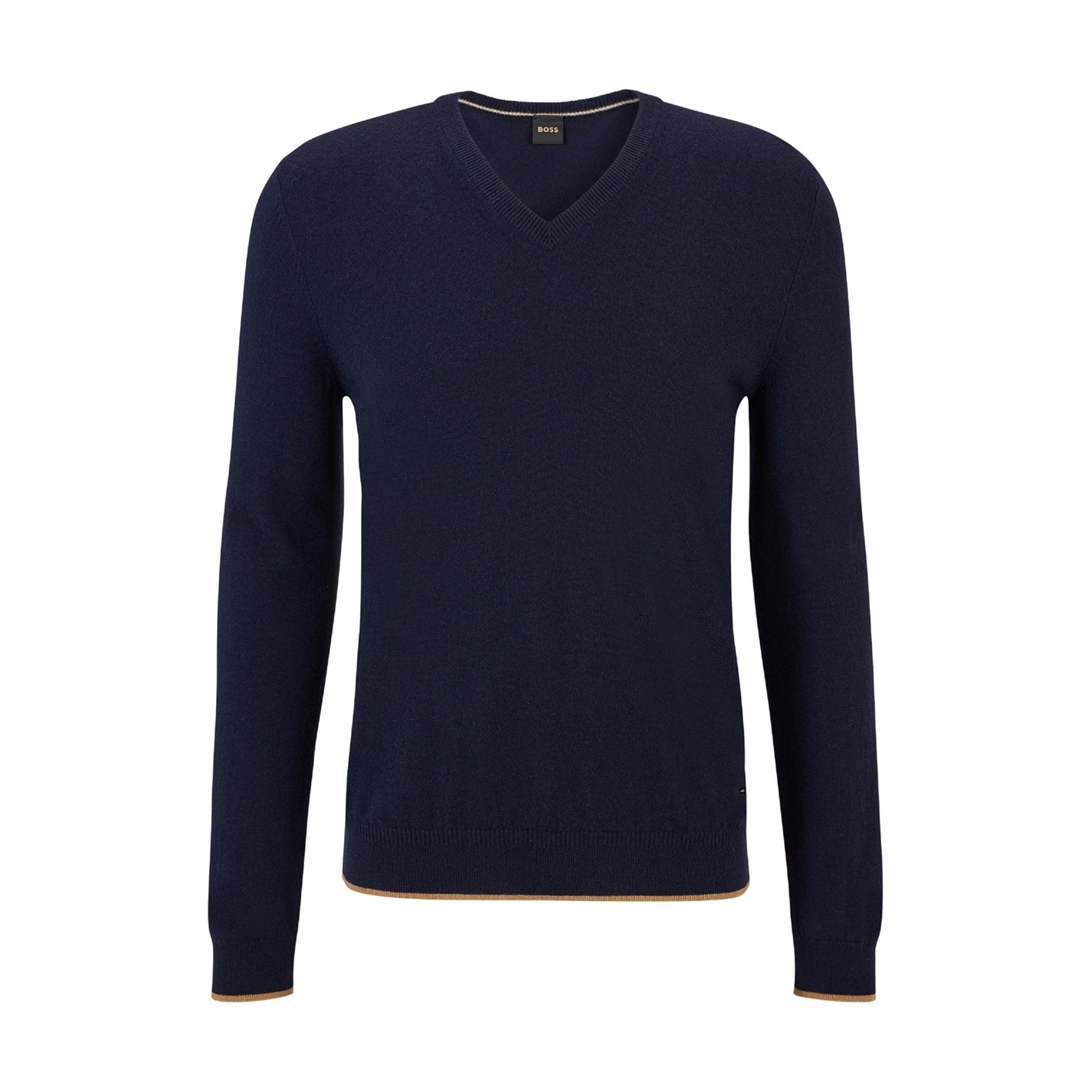 Boss Men's Ettore Crew Neck Jumper Dark Blue FRASERS Ireland