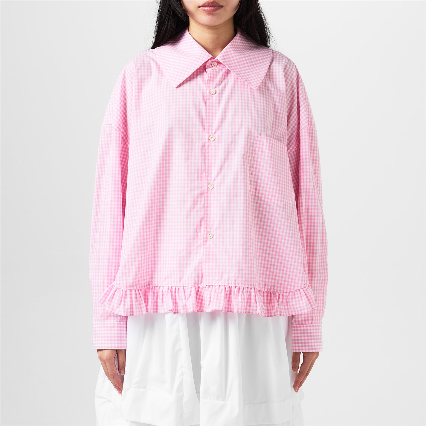 COMME des GARÇONS GIRL ピンクチェックシャツ S ウィメンズ用 Comme 