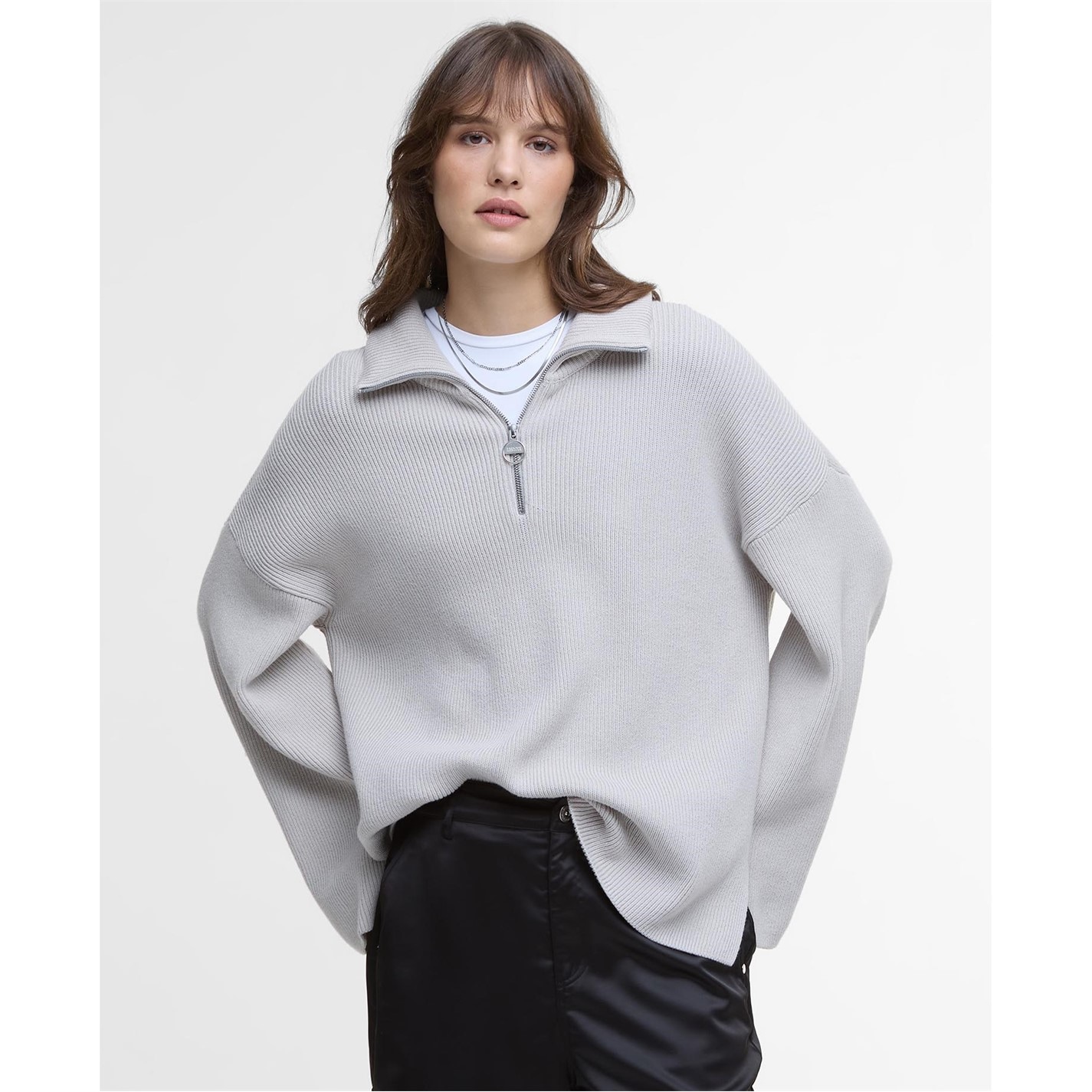 Barbour International Franchesca Half-Zip Jumper Crew Neck