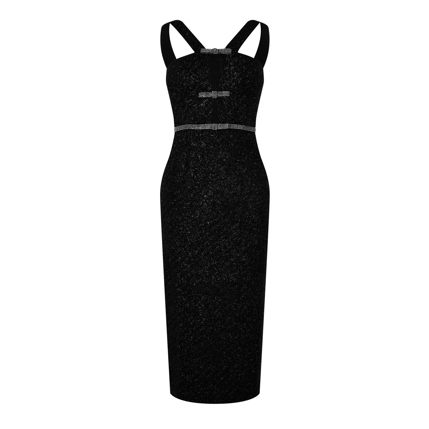 chinese dress ladies Noir Silhouette Boucle Maxi Dress main image 0