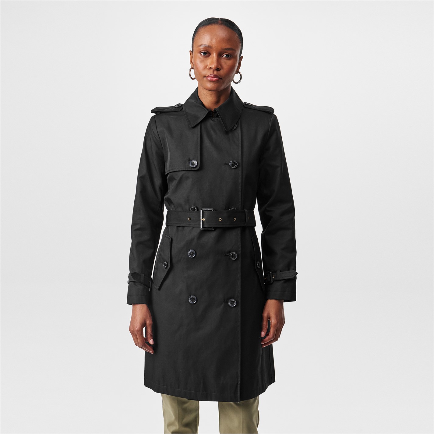 Lauren by Ralph Lauren Double-Breasted Trench Coat Trench