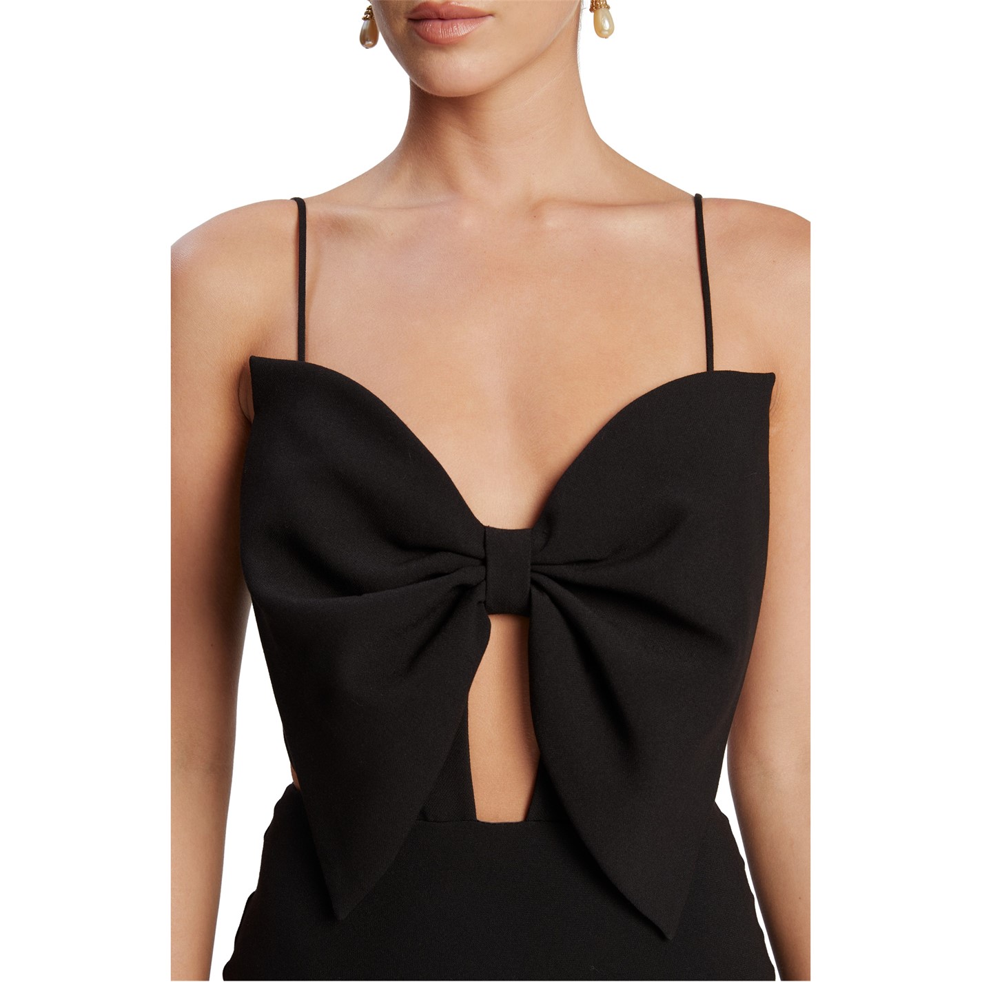 knee length dresses for ladies Bayshore White Bow Bardot Midi Dress – Club L London
