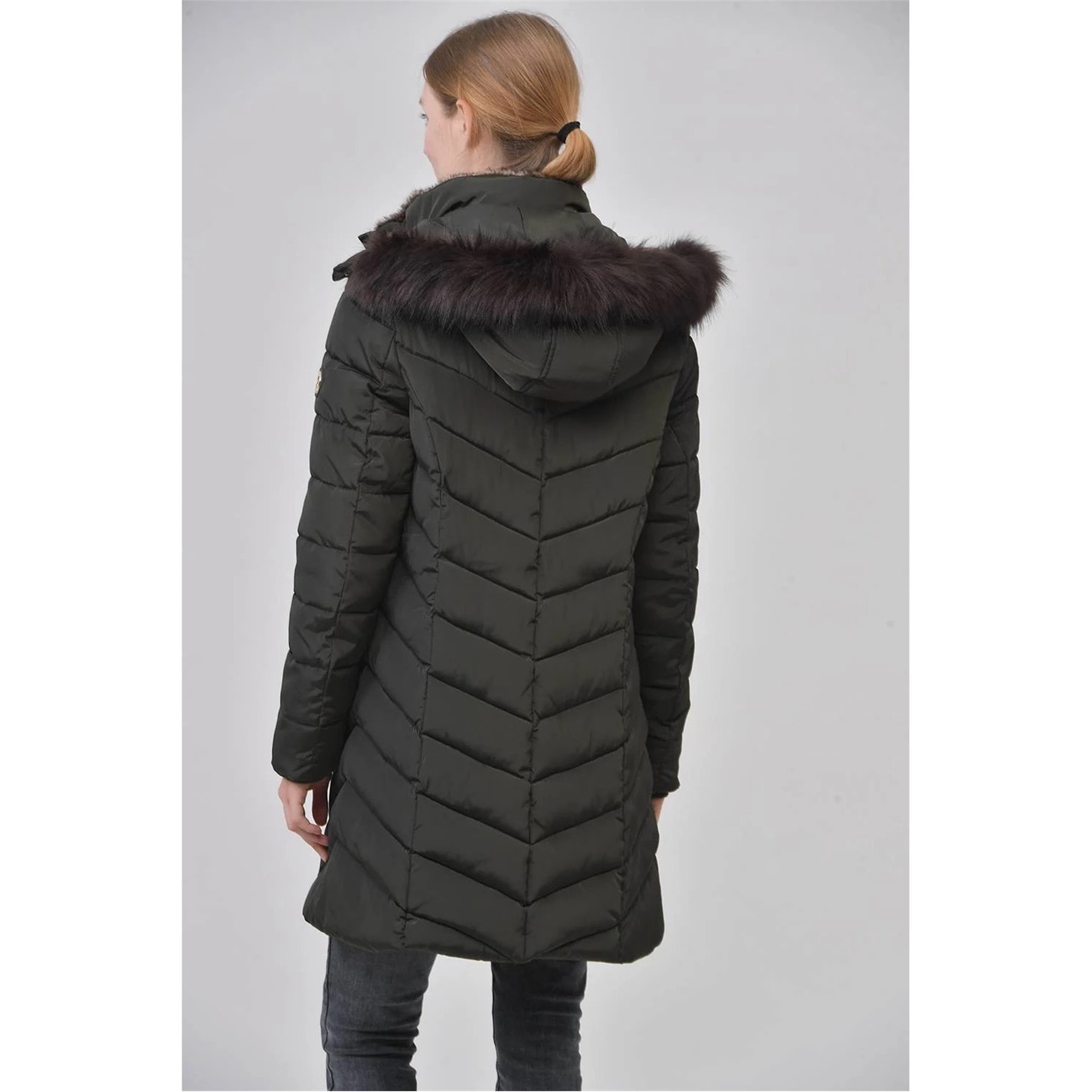 Harvey and Jones Puffer Jacket Khaki FRASERS Ireland