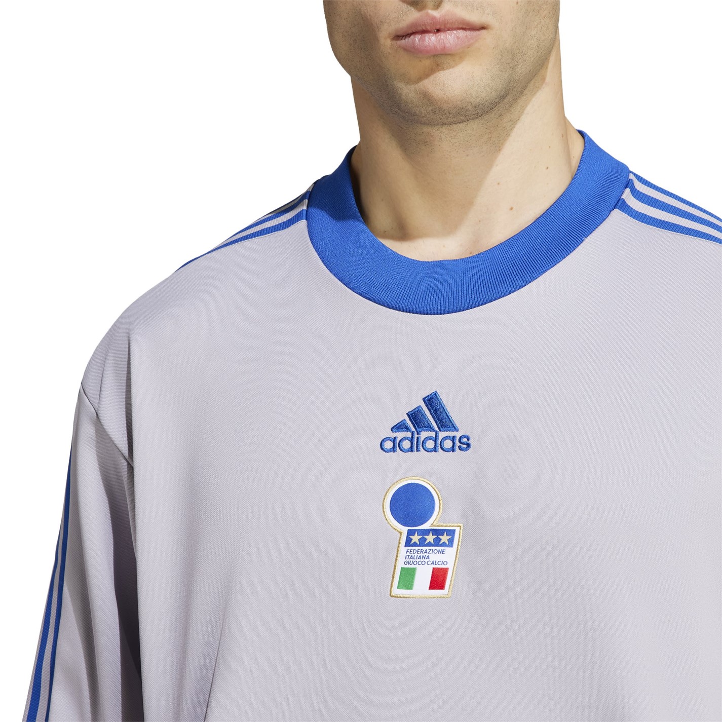 adidas Italy Icon Goalkeeper Shirt 2023 Adults Grey FRASERS