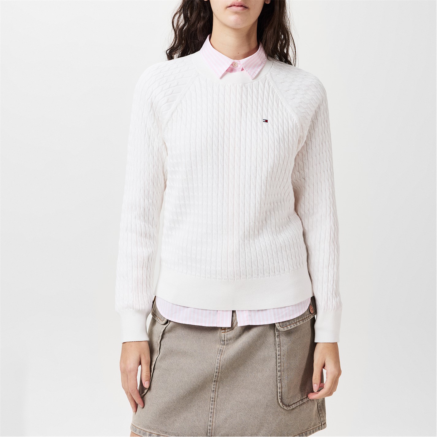 Cakulo Women's Cable Knit Pullover Sweater - Lightweight Crew Neck Fall Top 2025 Trendy Outfits