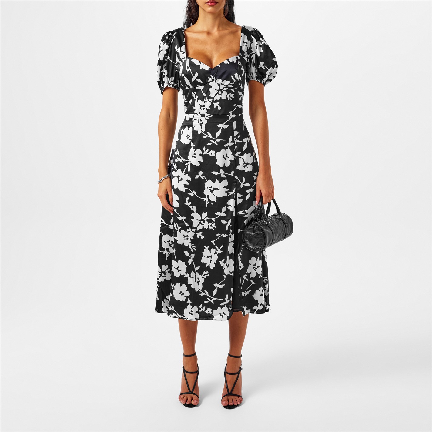 Bardot | Gillian Midi Dress | Blk Flor | FRASERS Ireland
