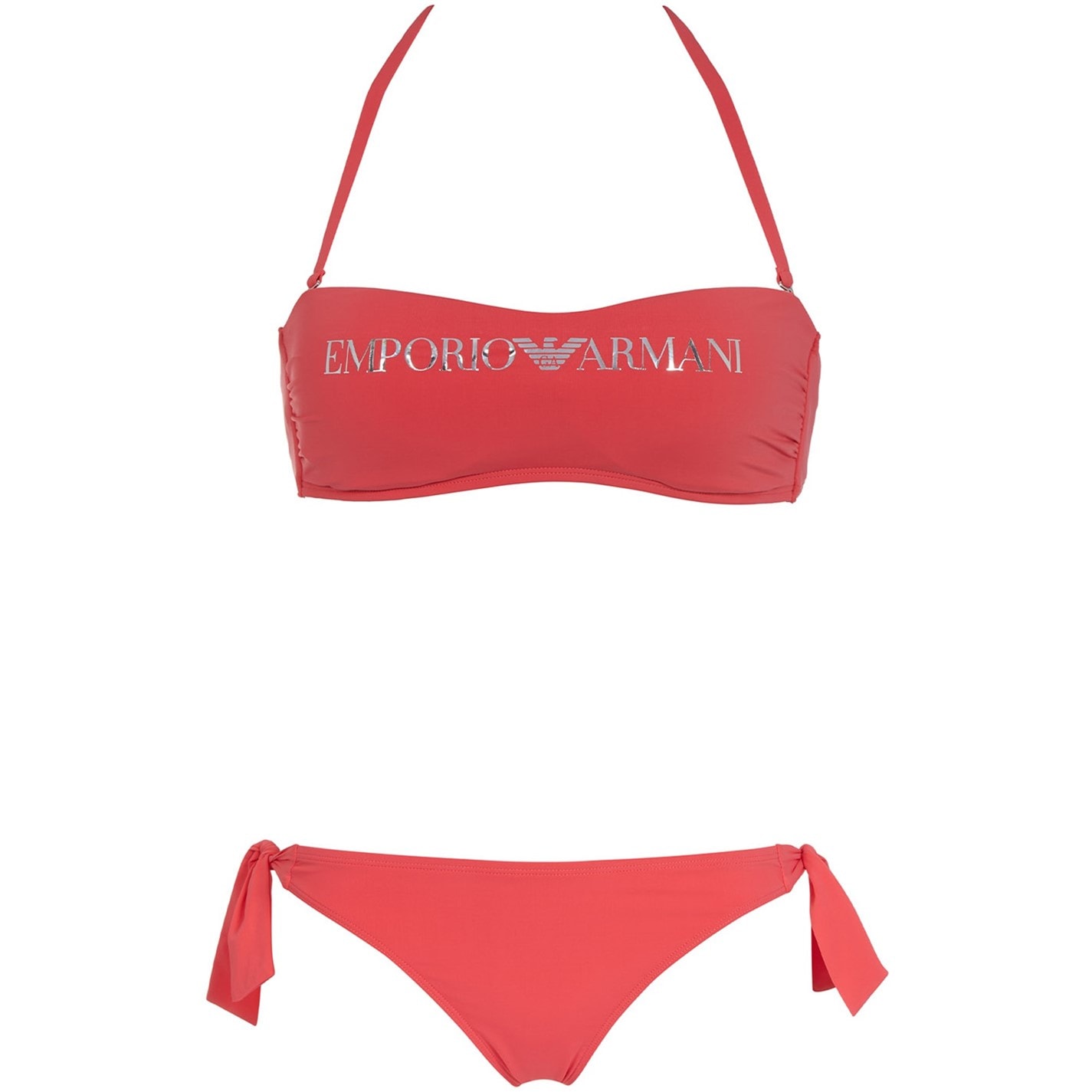 Emporio Armani LADIES KNIT BIKINI Bandeau Bikinis House of Fraser