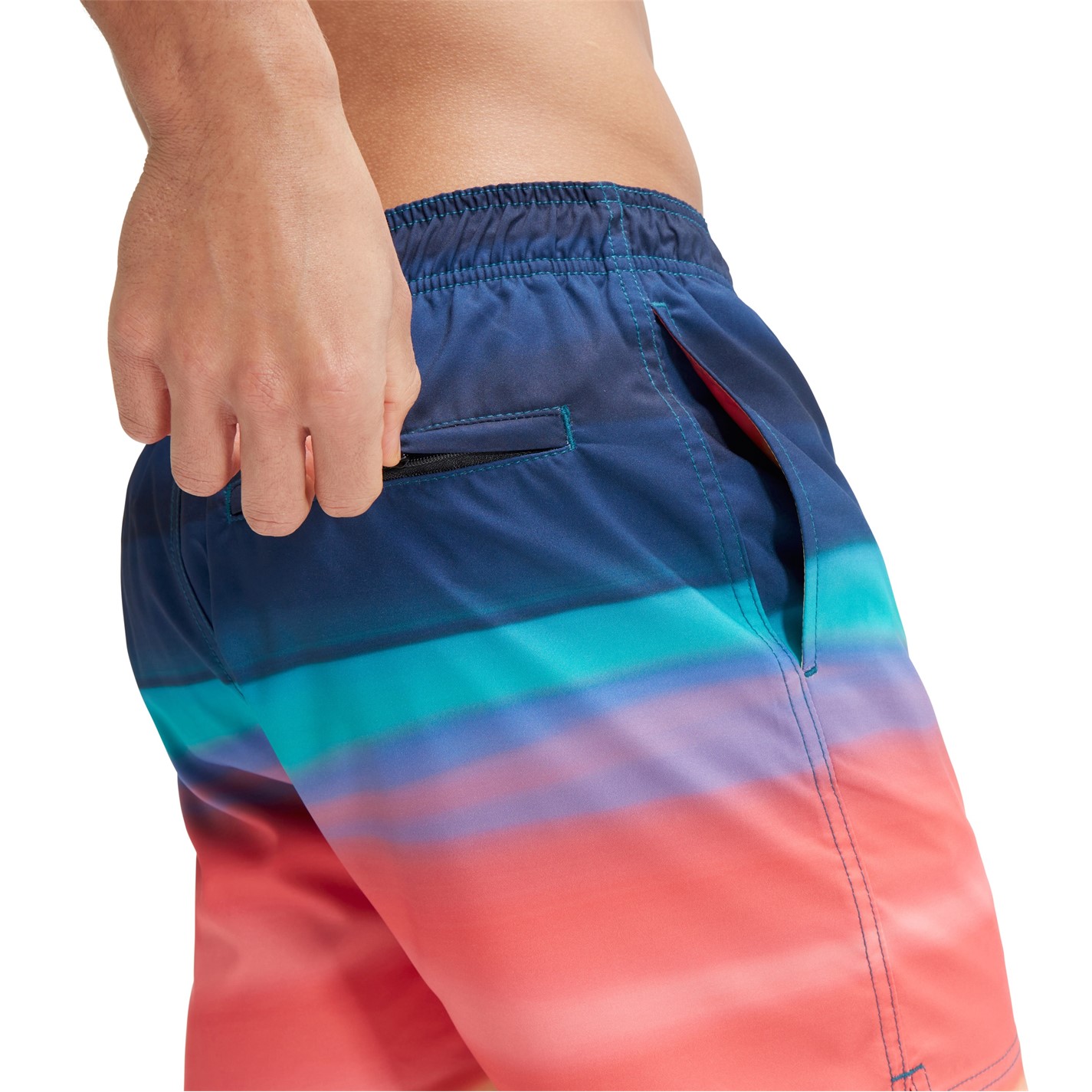 Speedo Men's Printed Redondo Edge Volley Swim Shorts - 17" Elastic Waist, UPF 50+, Water-Repellent, With Liner