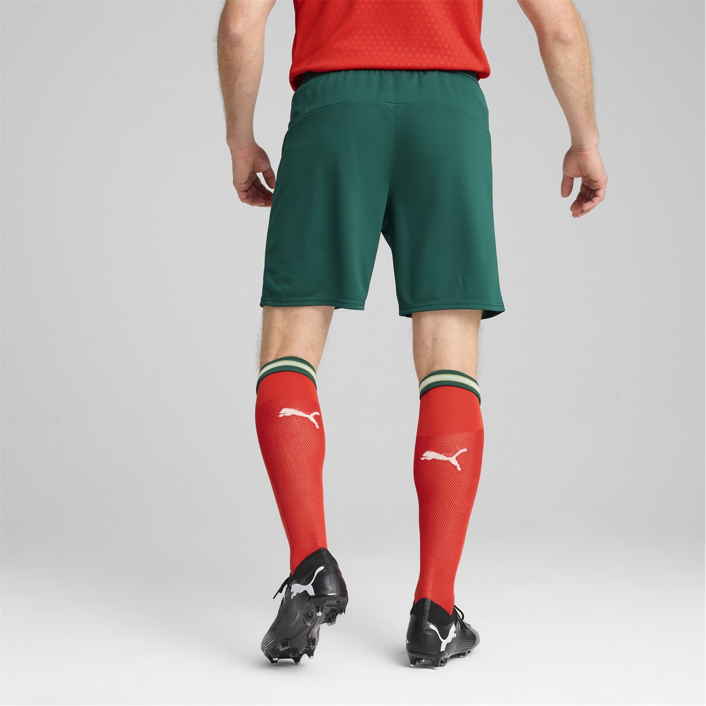 Puma Portugal Home Shorts 2025 Adults Green/Almond FRASERS