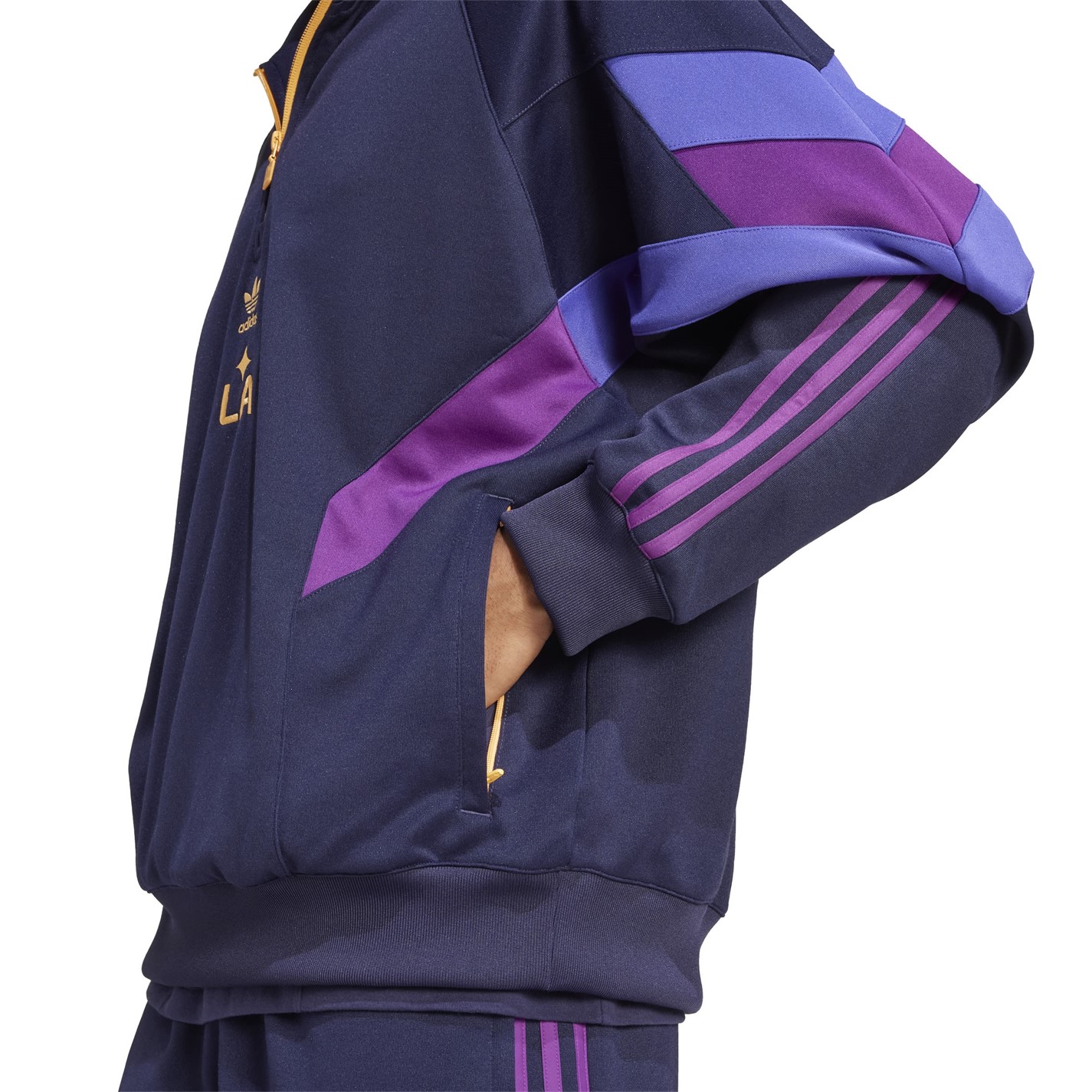 LA Galaxy ☆アディダス☆Originals Half-Zip Crew Sweatshirt Bluza adidas LA Galaxy 25/26 Half-Zip Crew - Granatowy