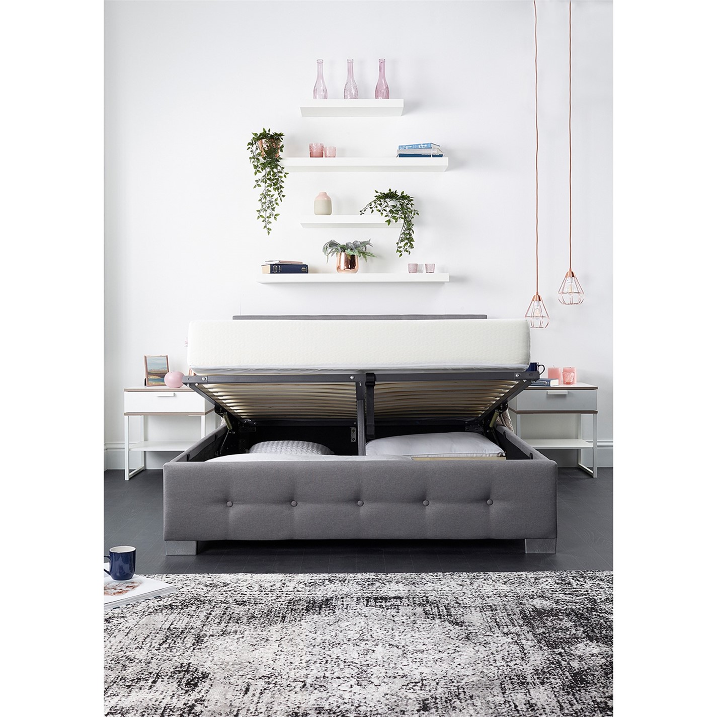 Aspire Aspire Upholstered Ottoman Bed Beds House of Fraser