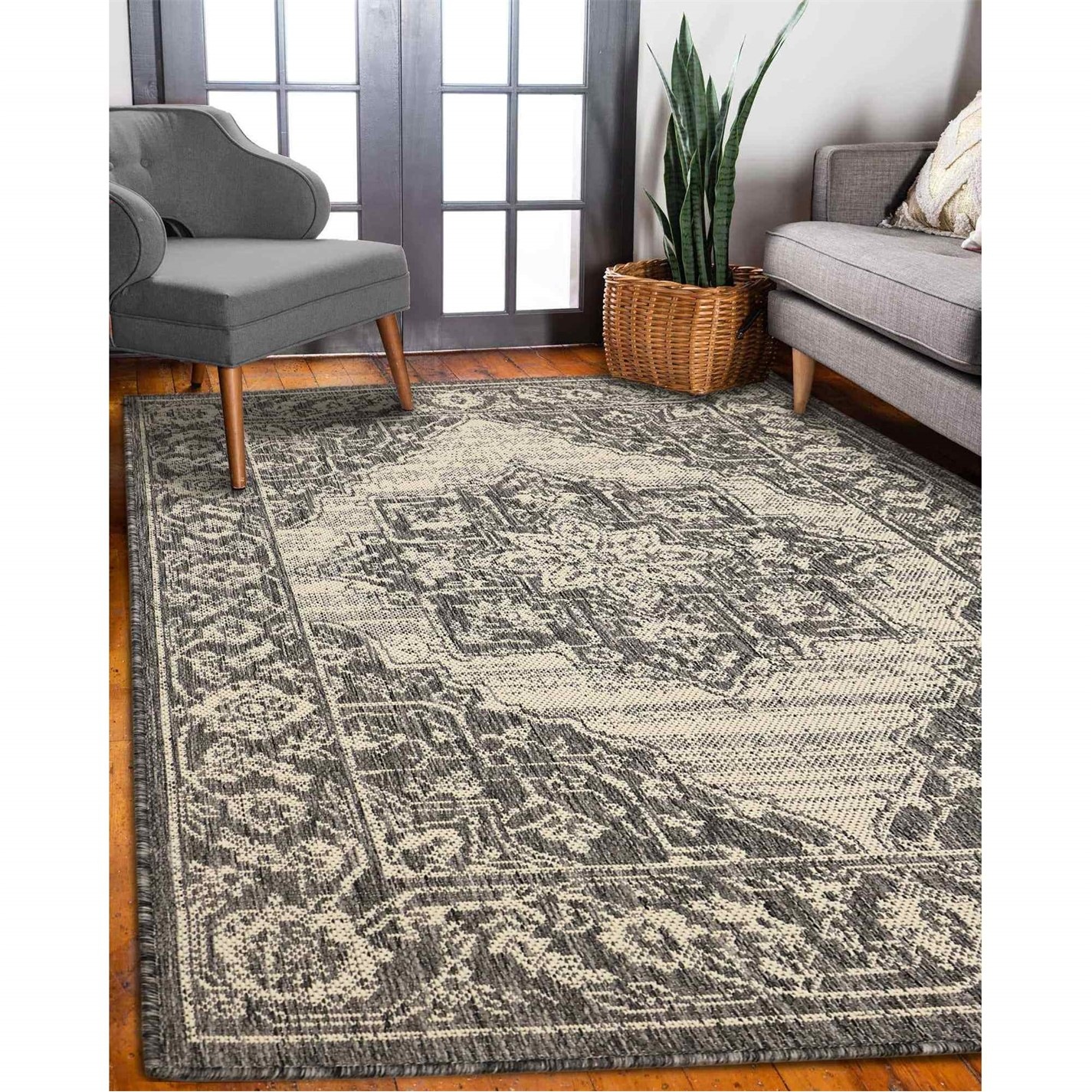 Homemaker | Gel Medallion Rug Steel Grey | Grey | FRASERS