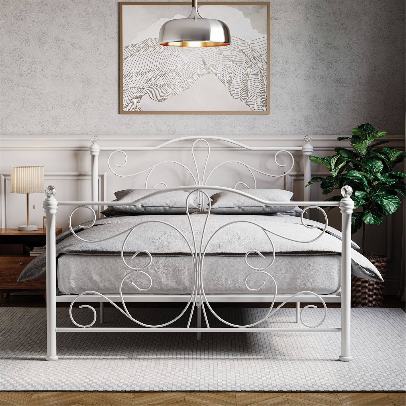 Lassic Vida Designs Chicago Double Metal Bed Beds House of Fraser
