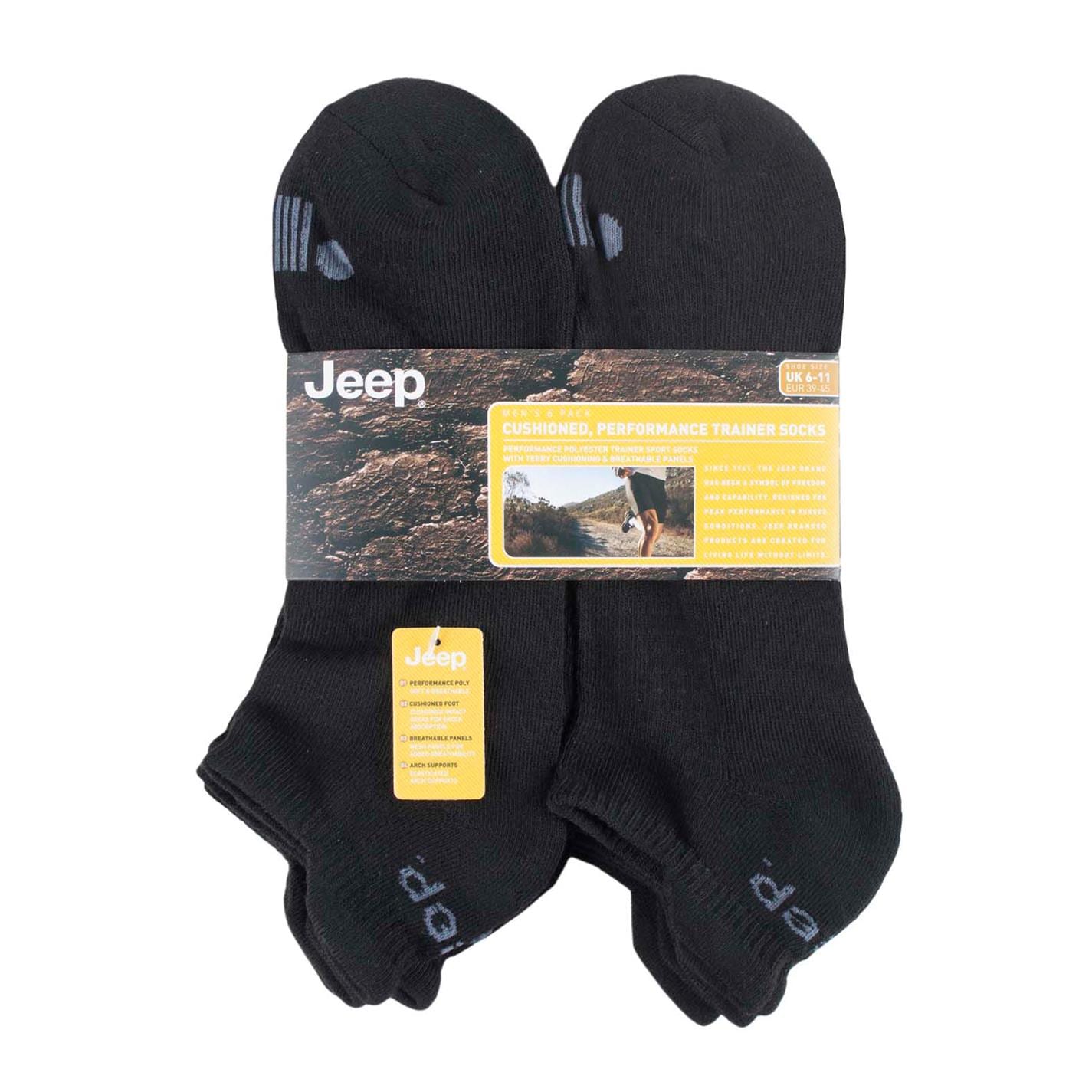 Jeep Pack Trainer Socks Mens Ankle Socks FRASERS Ireland