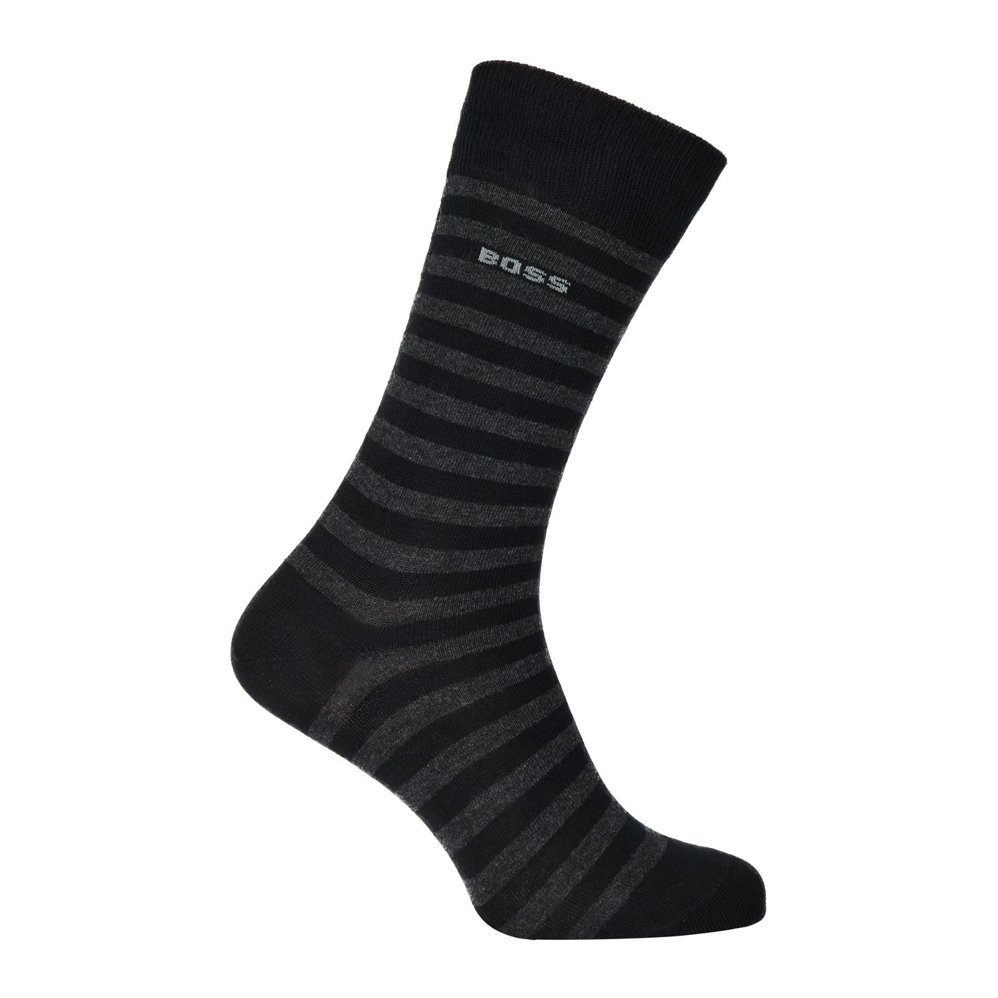 Calzini Lunghi Uomo BOSS 2P RS Stripe CC, Cotone Elasticizzato Con Righe E Punta Rinforzata