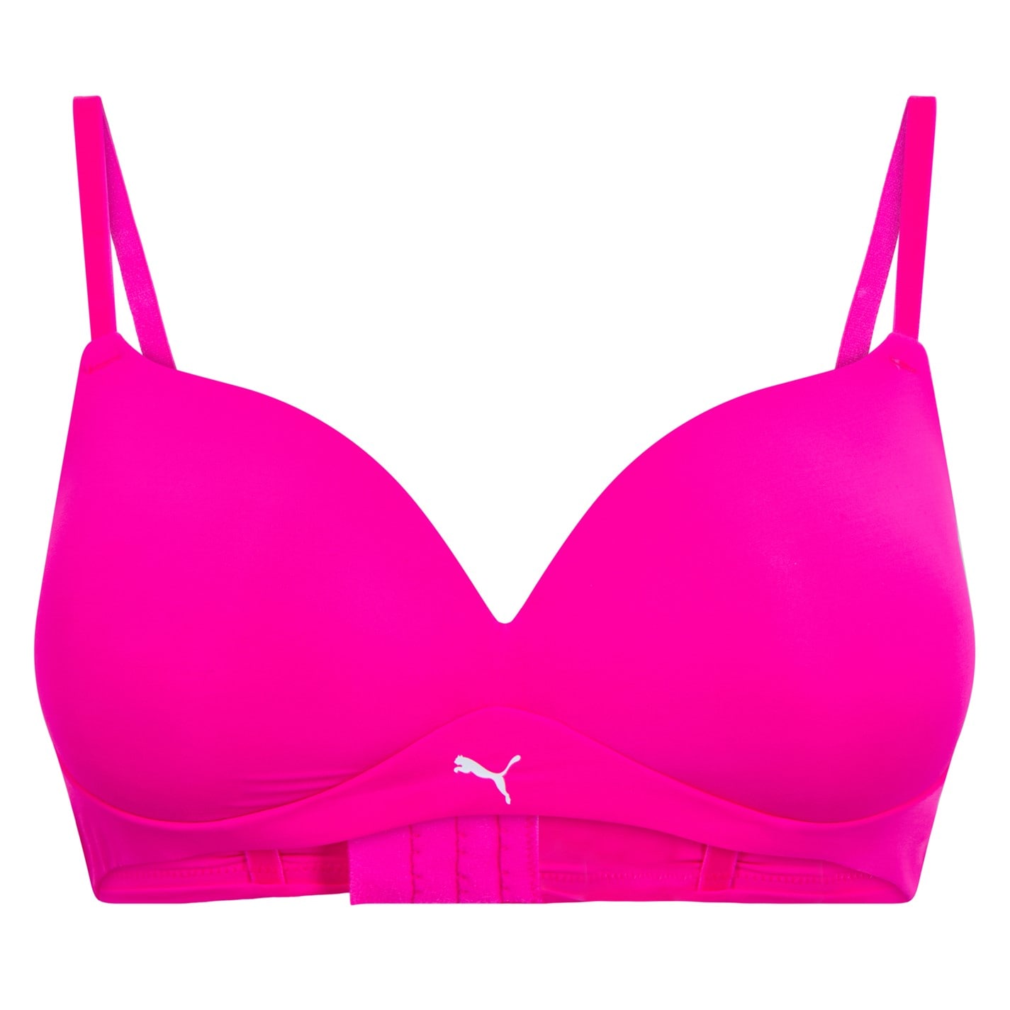 Puma Soft Padded Bra Womens Neon Pink FRASERS Ireland