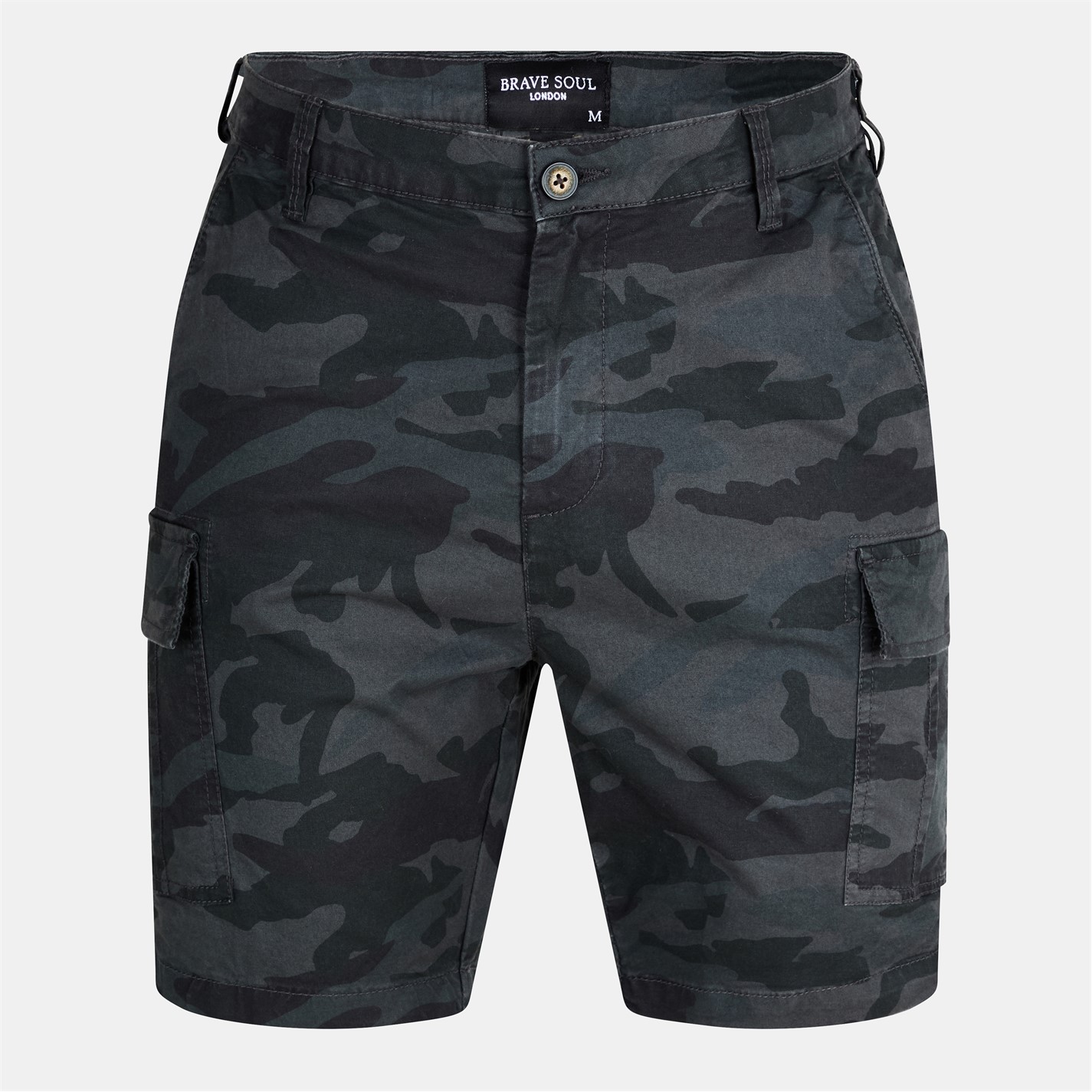 Brave Soul Print Cargo Short Navy Camo FRASERS Ireland
